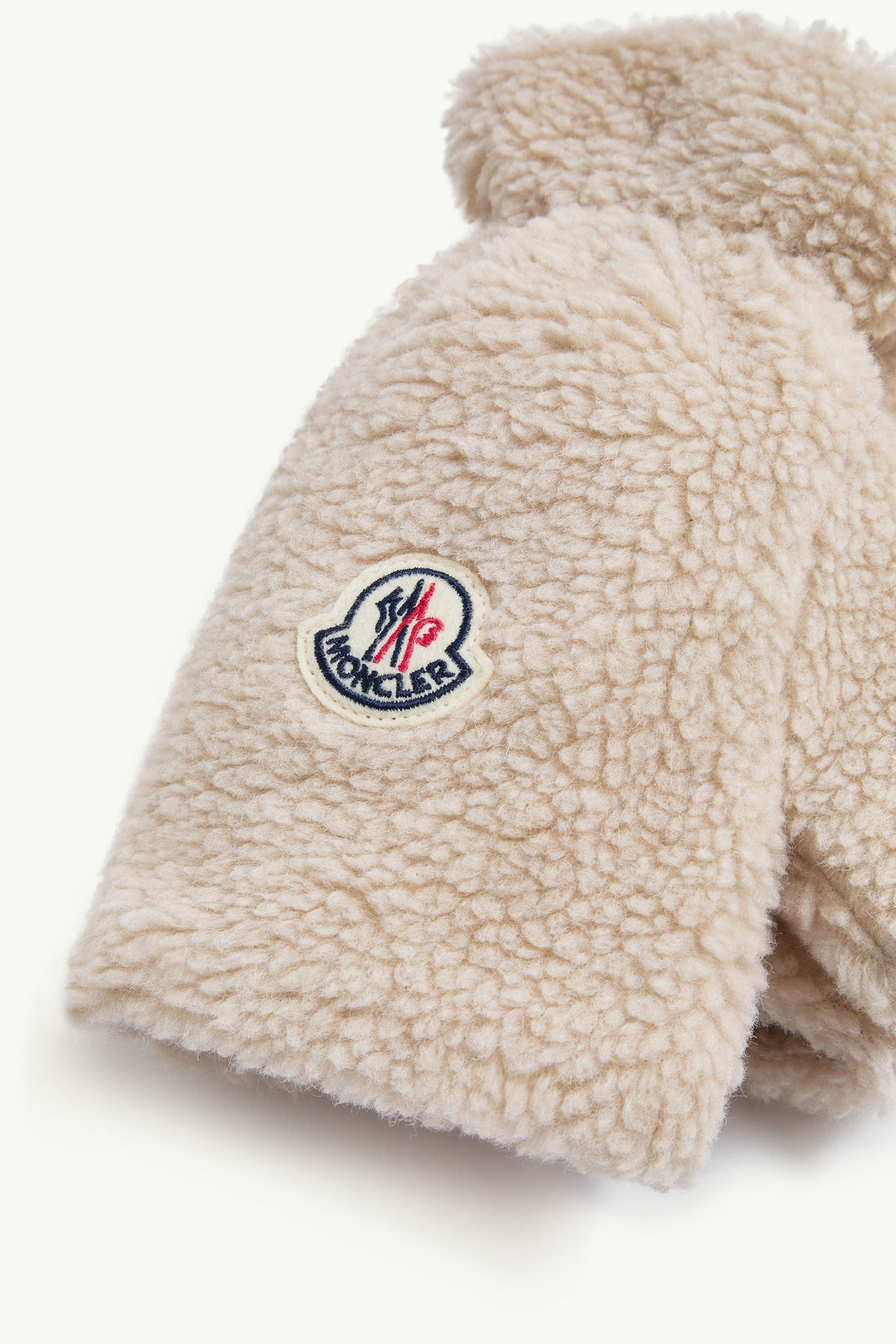 Fingerlose Handschuhe aus Teddyfleece Genderneutral Hellbeige Moncler 3