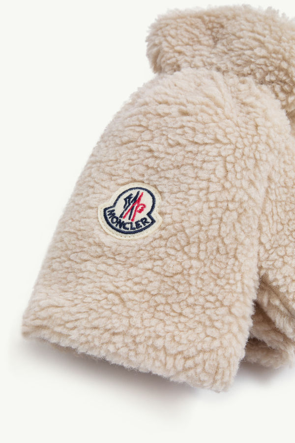 Teddy Fingerless Gloves Gender Neutral Light Beige Moncler 3