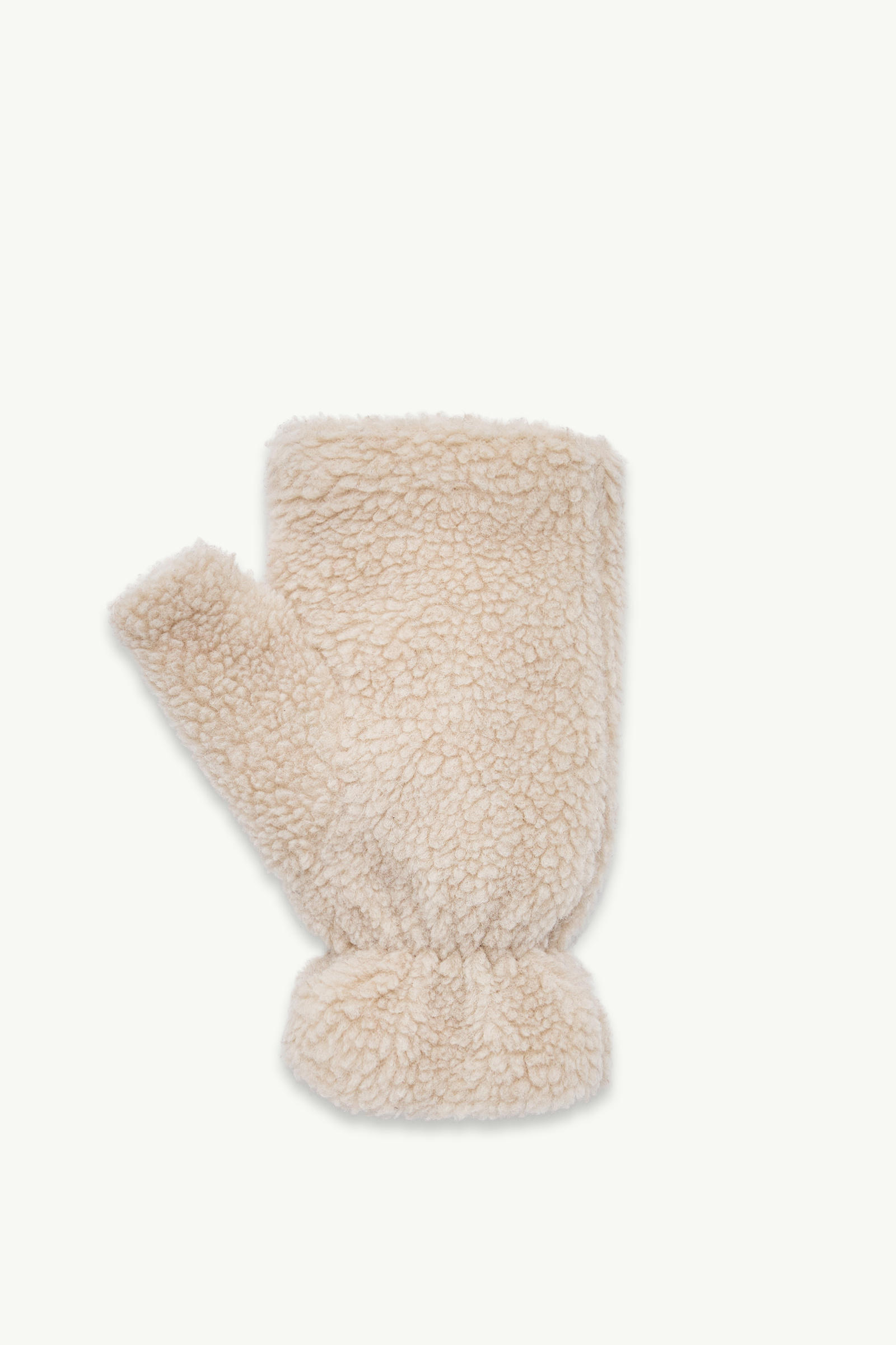 Teddy Fingerless Gloves Gender Neutral Light Beige Moncler 4