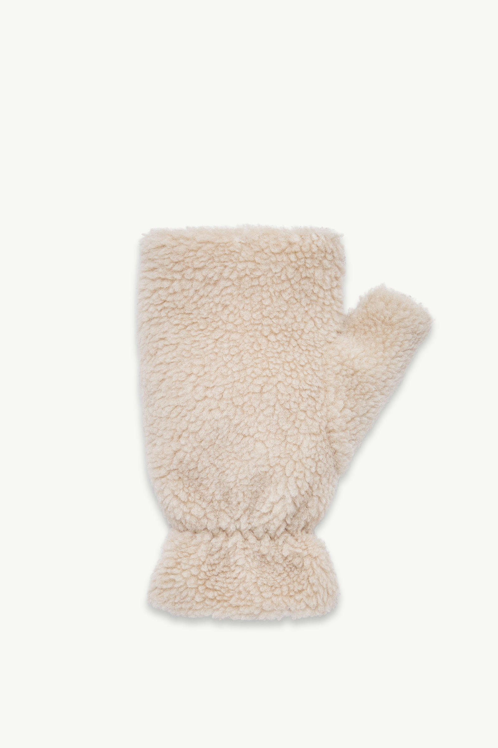 Teddy Fingerless Gloves Gender Neutral Light Beige Moncler 0