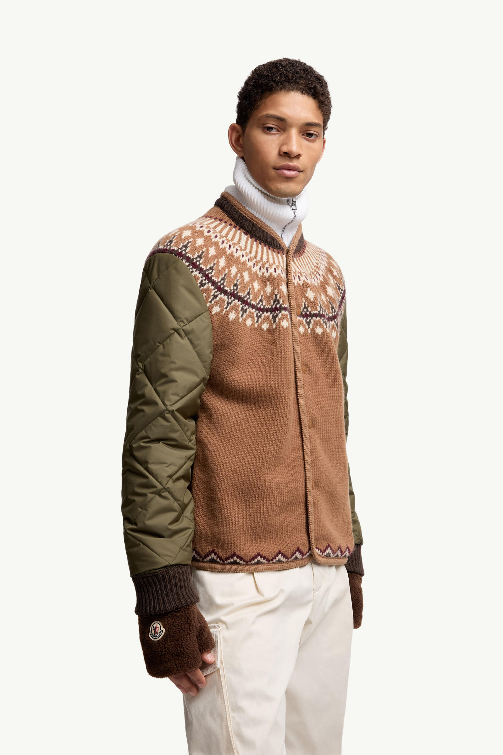 泰迪布露指手套 中性 啡色 Moncler 1