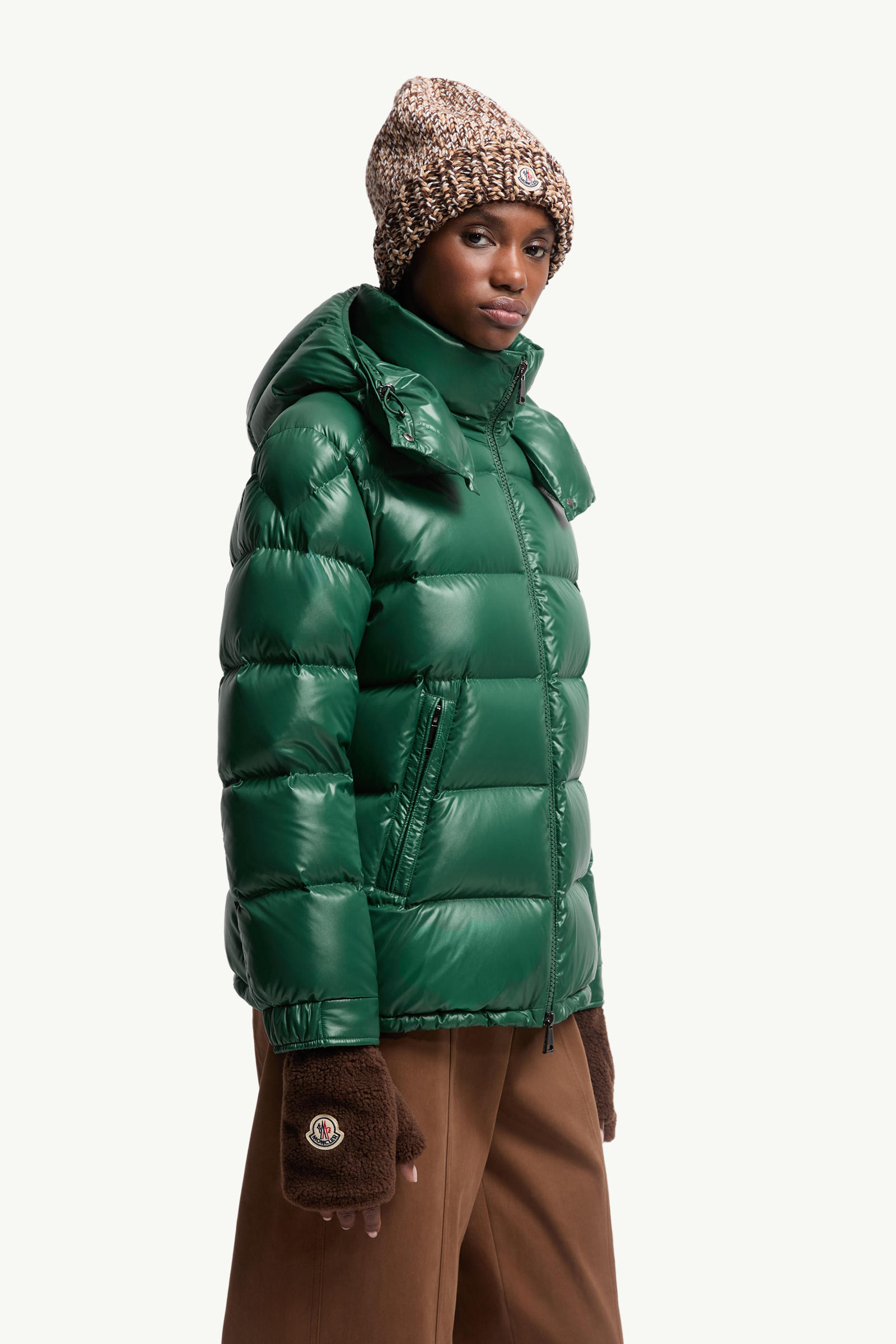 Teddy Fingerless Gloves Gender Neutral Brown Moncler 2