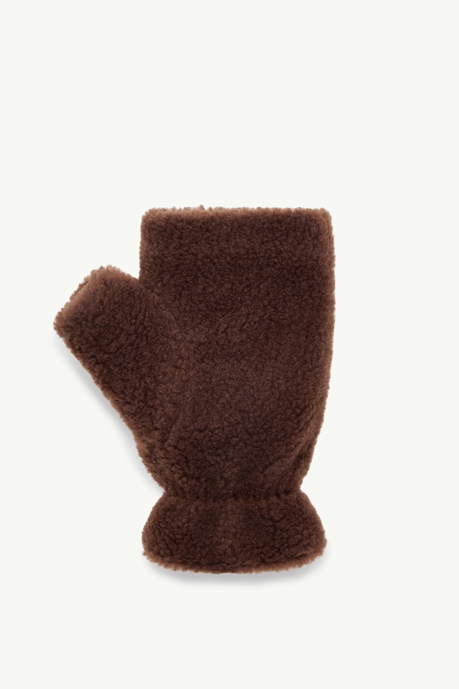 Teddy Fingerless Gloves Gender Neutral Brown Moncler 3