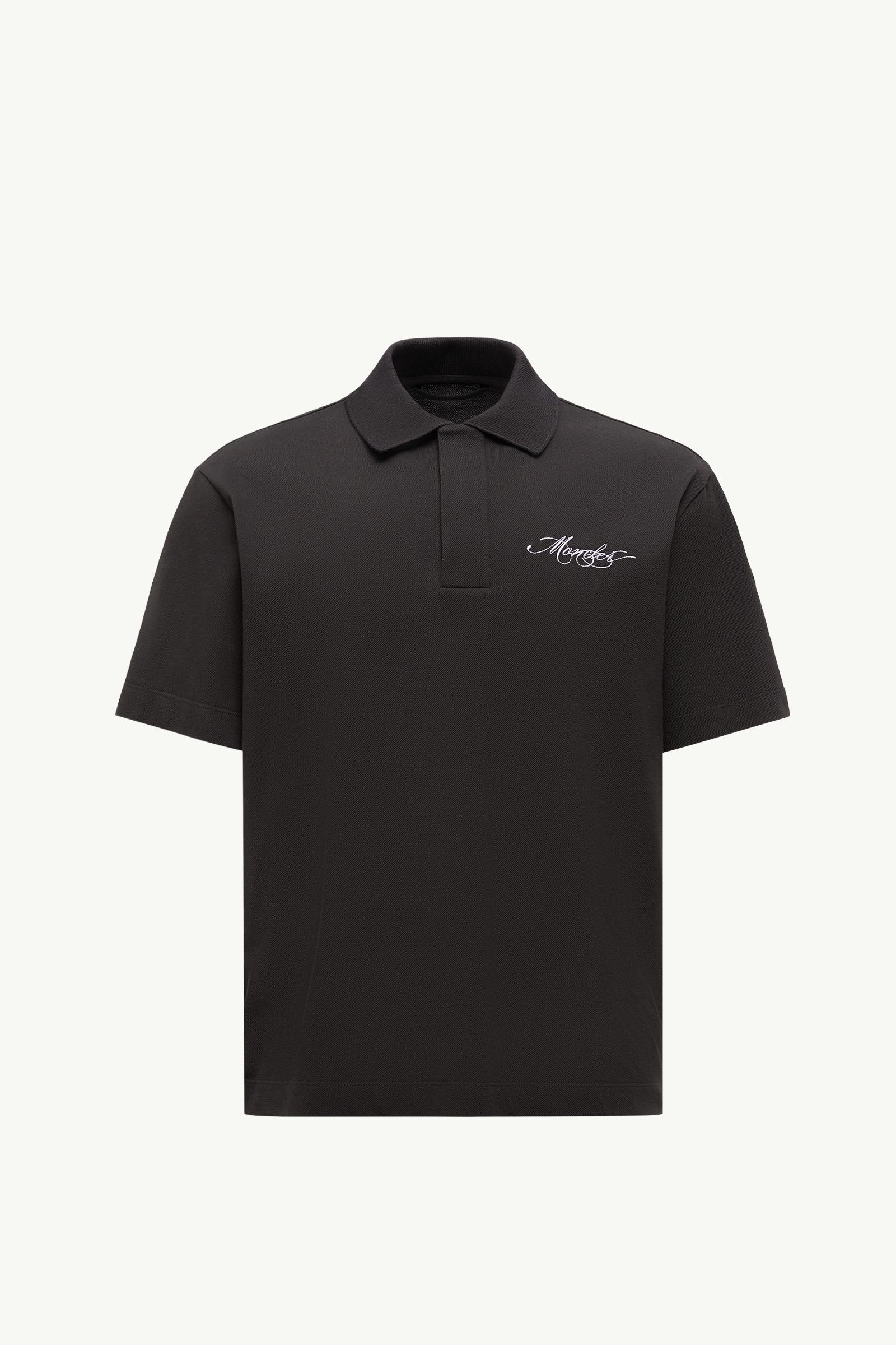 Embroidered Logo Cotton T-Shirt Men Black Moncler, 1 of 0