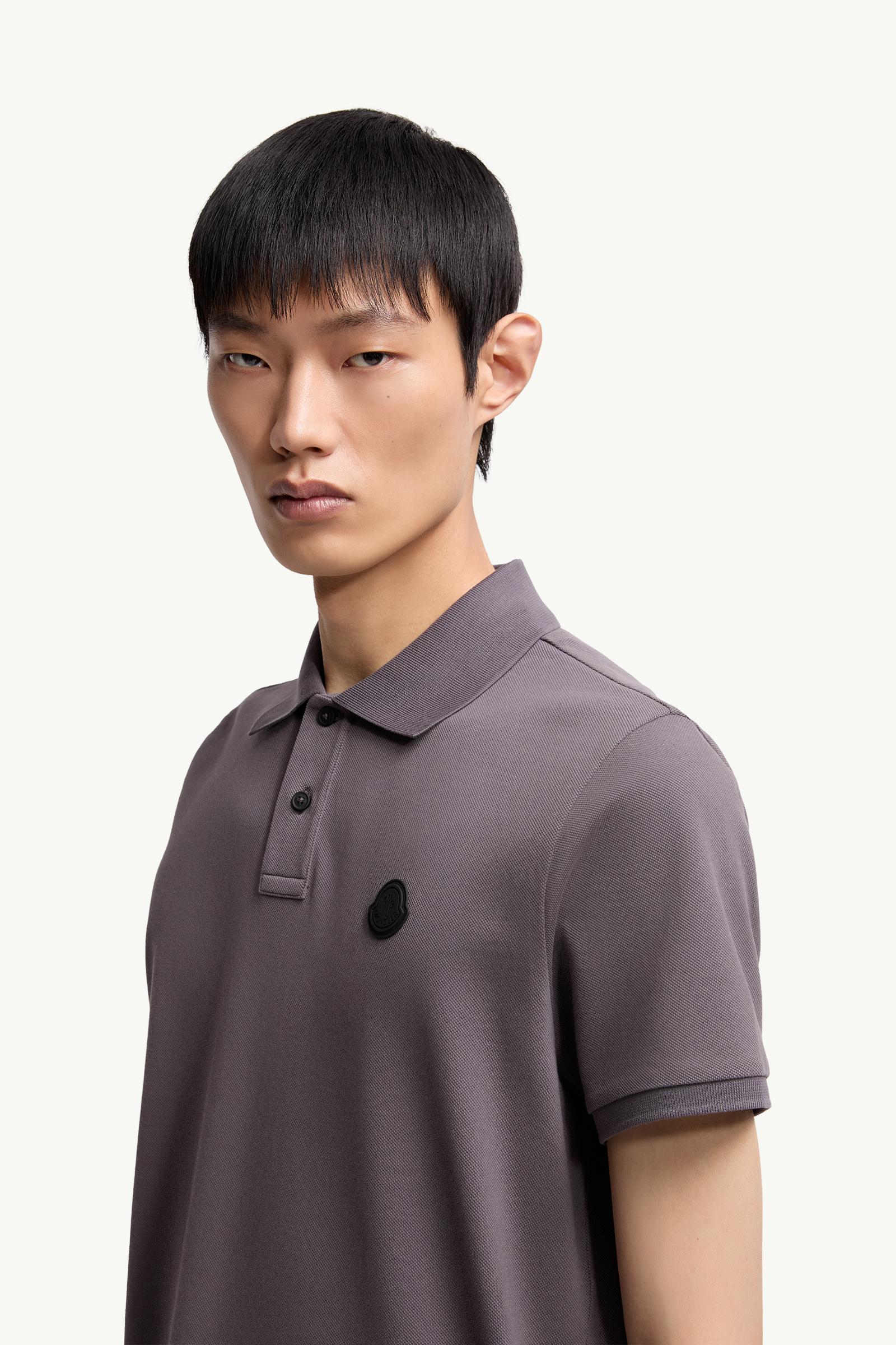 로고 패치 코튼 피케 폴로 셔츠 남성 다크 그레이 Moncler 1