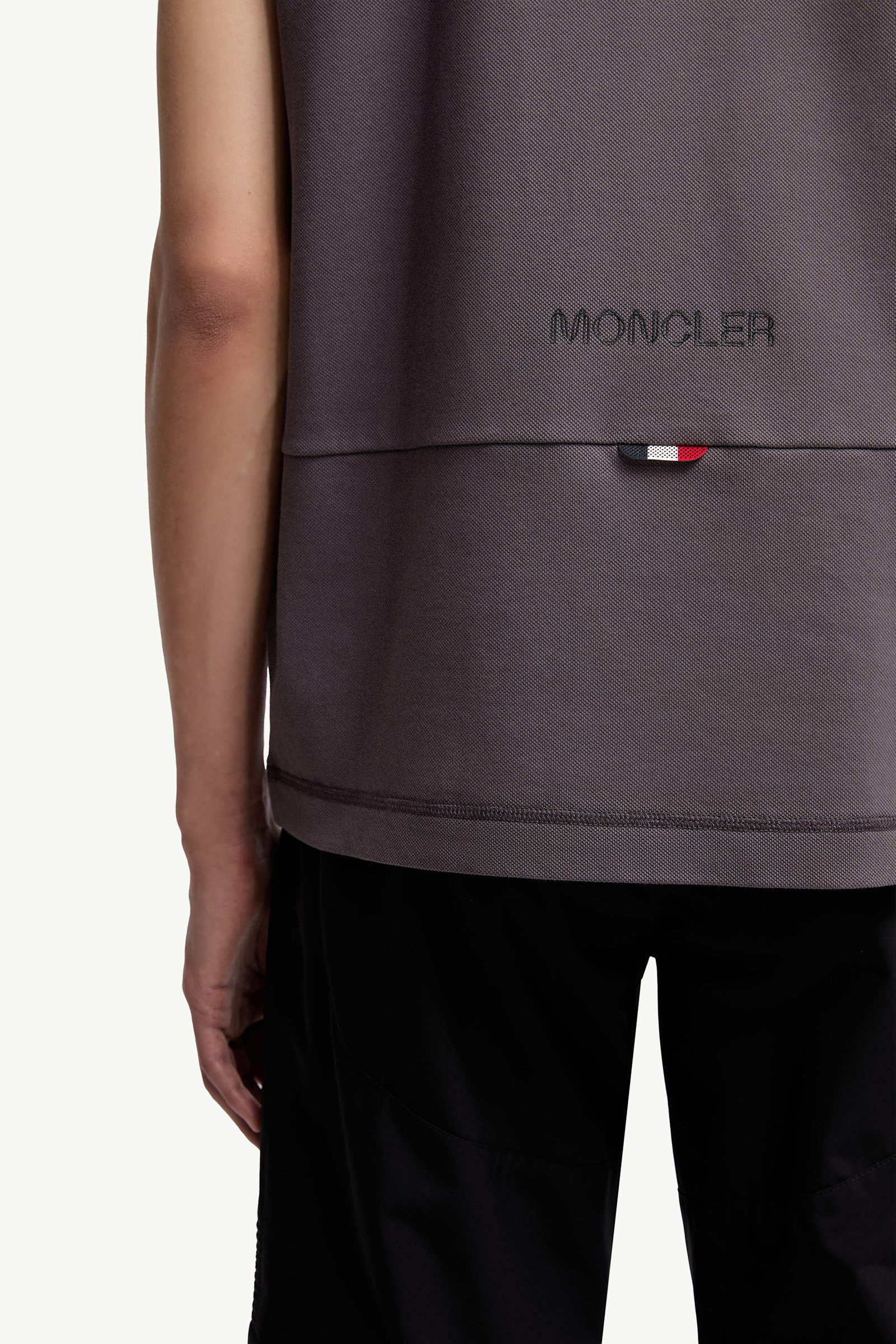 로고 패치 코튼 피케 폴로 셔츠 남성 다크 그레이 Moncler 5