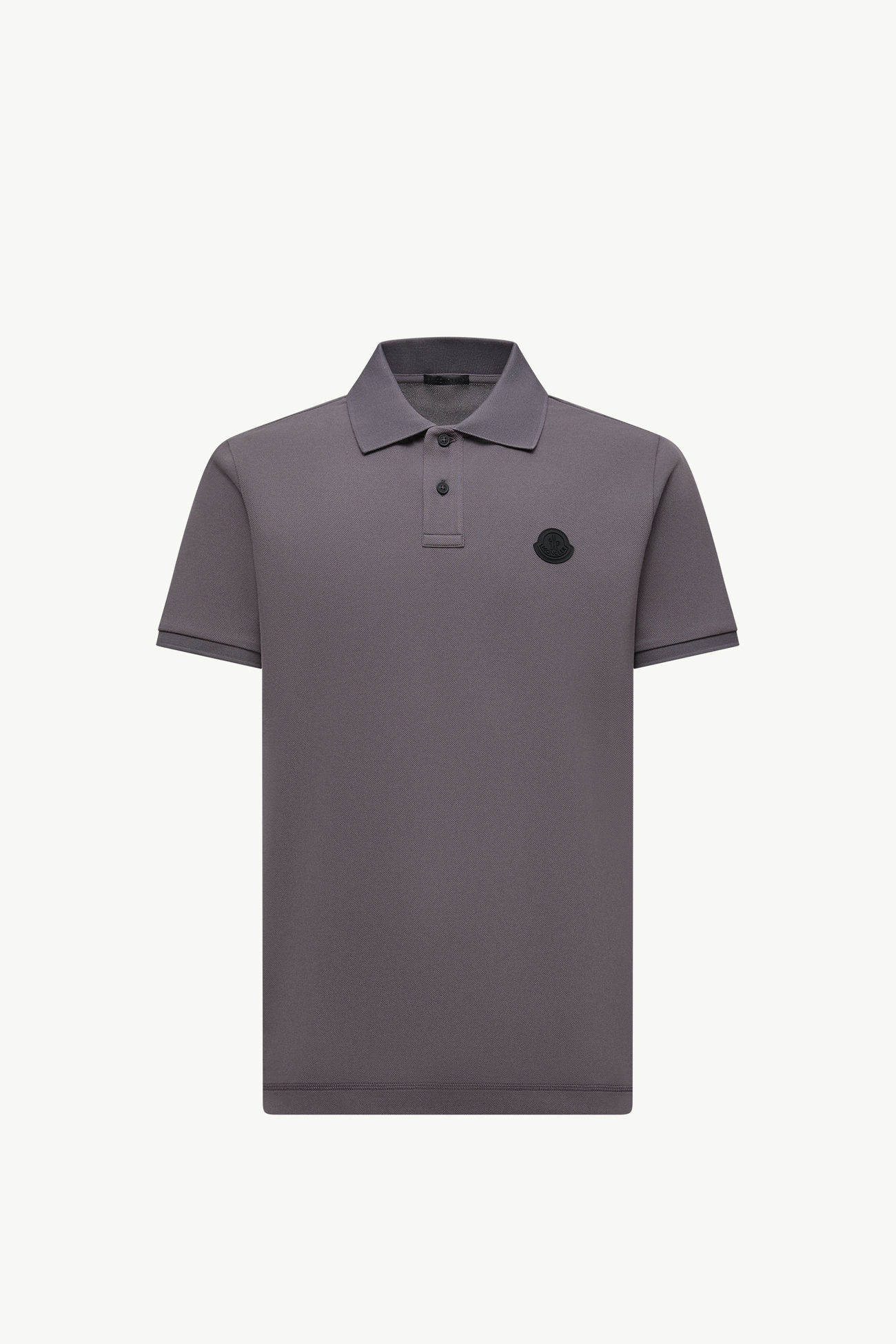 Logo Patch Cotton Piquet Polo Shirt Men Dark Gray Moncler 2