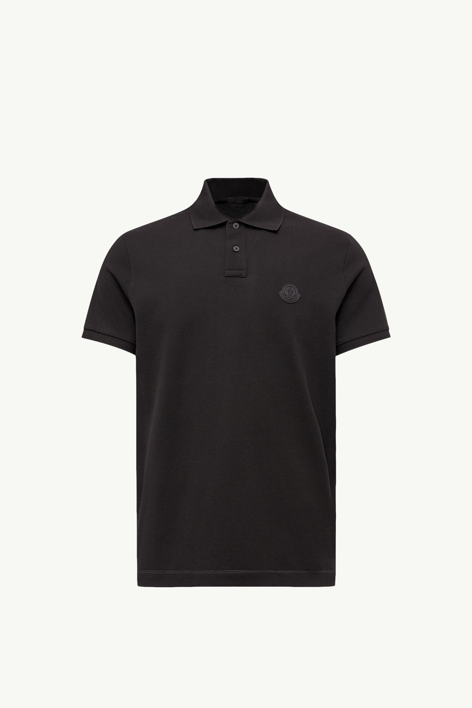 【ニック】MONCLER ブラック ポロシャツ Moncler モンクレール SS25 EMBROIDERED LOGO SS POLO / BLK - NUBIAN