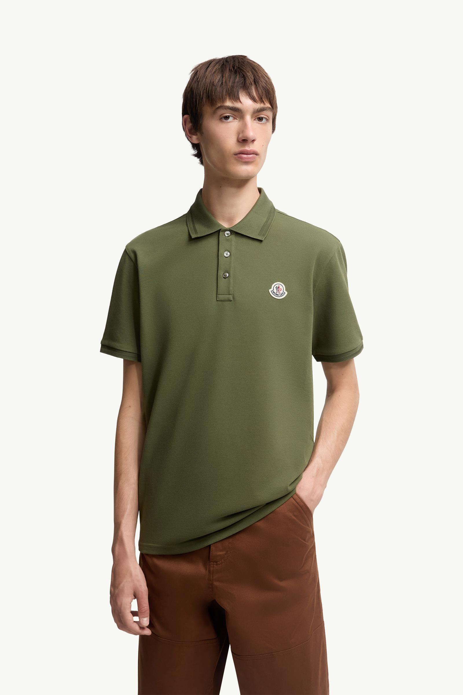 Moncler オリーブ ポロシャツ オリーブグリーン ポロシャツ : Tシャツ＆ポロシャツ 向けの メンズ
