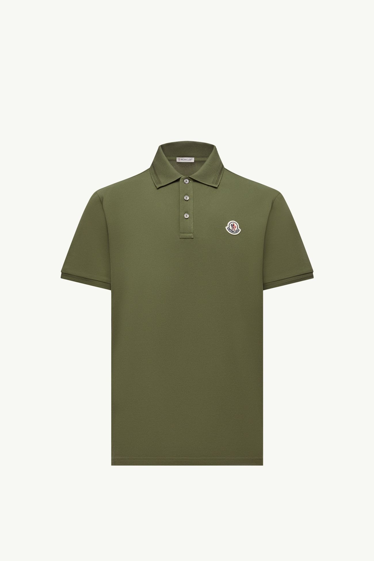標誌貼片珠地棉Polo恤 男士 橄欖綠色 Moncler 2