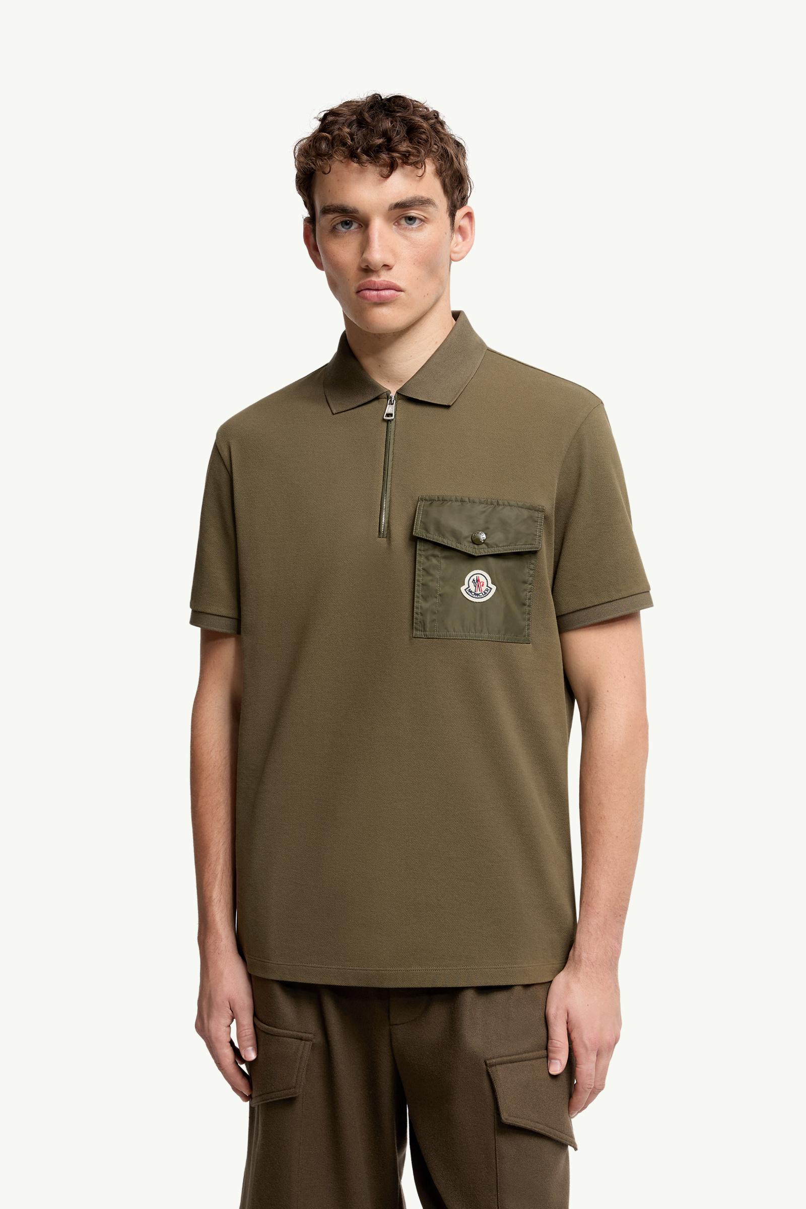 送関込★Moncler ヘビパッチ Cotton Piquet Polo Shirt Moncler Short Sleeve Logo Patch Cotton Pique Polo Shirt