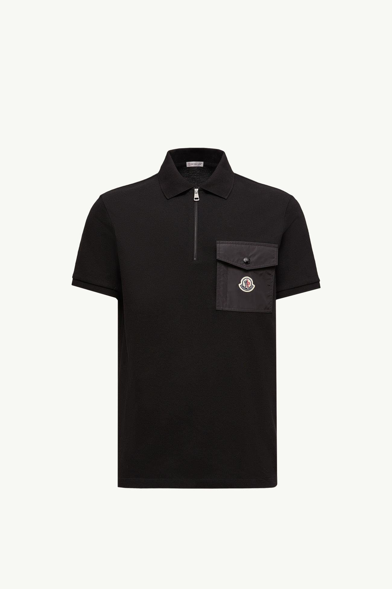 Polo in piquet di cotone con tasca Uomo Nero Moncler 2