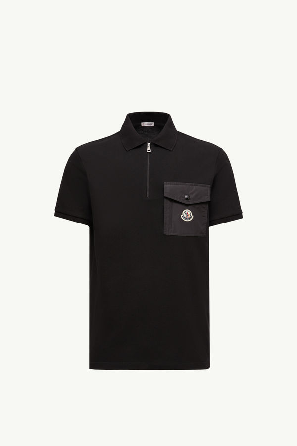 男士棉质珠地口袋Polo衫 男士 黑色 Moncler 2