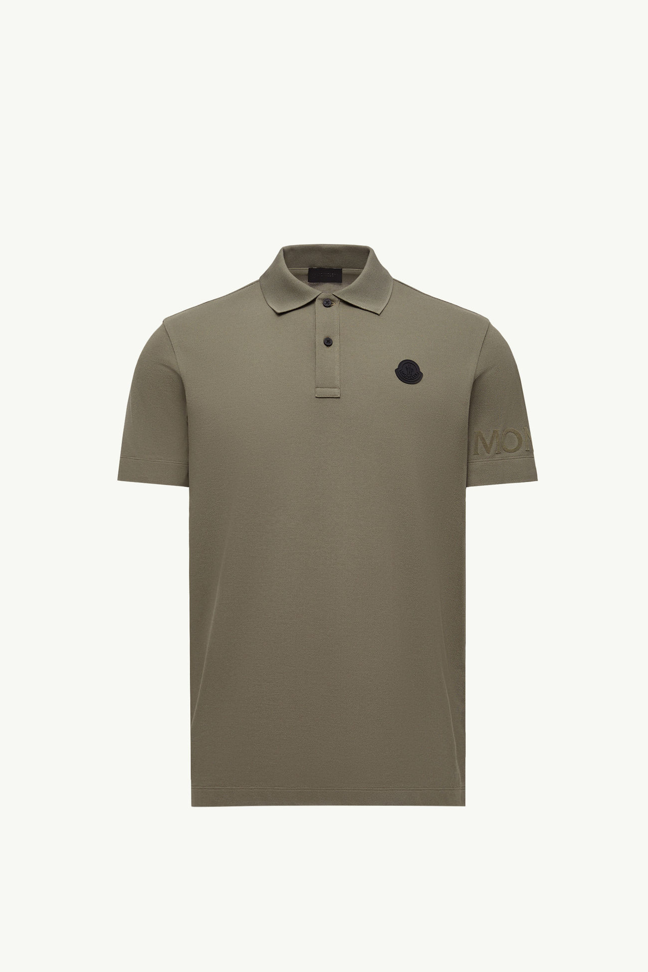 Piqué-Poloshirt mit Logoaufnäher Herren Dunkelgrün Moncler 2
