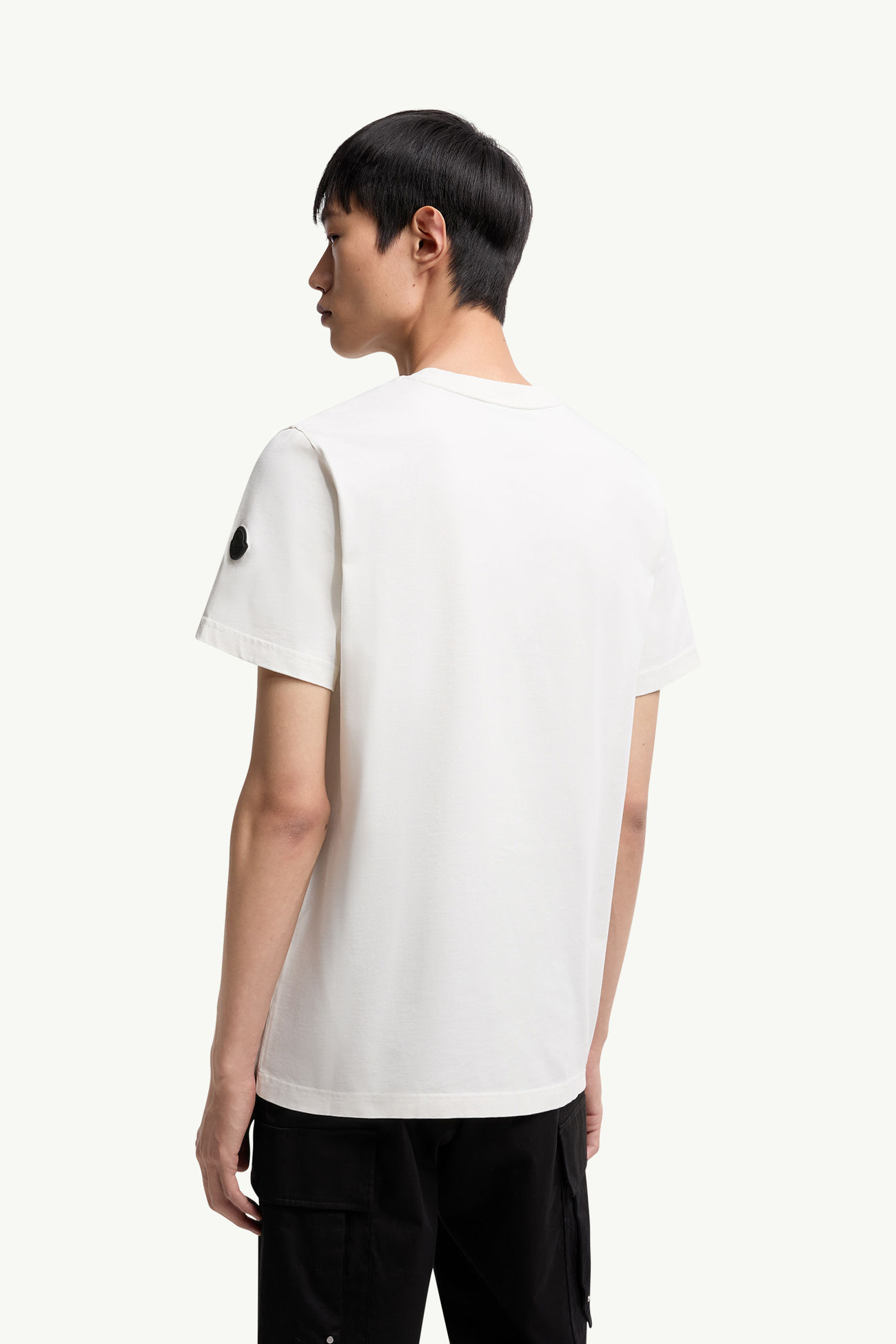 Graphic Logo Cotton T-Shirt メンズ ホワイト Moncler 4