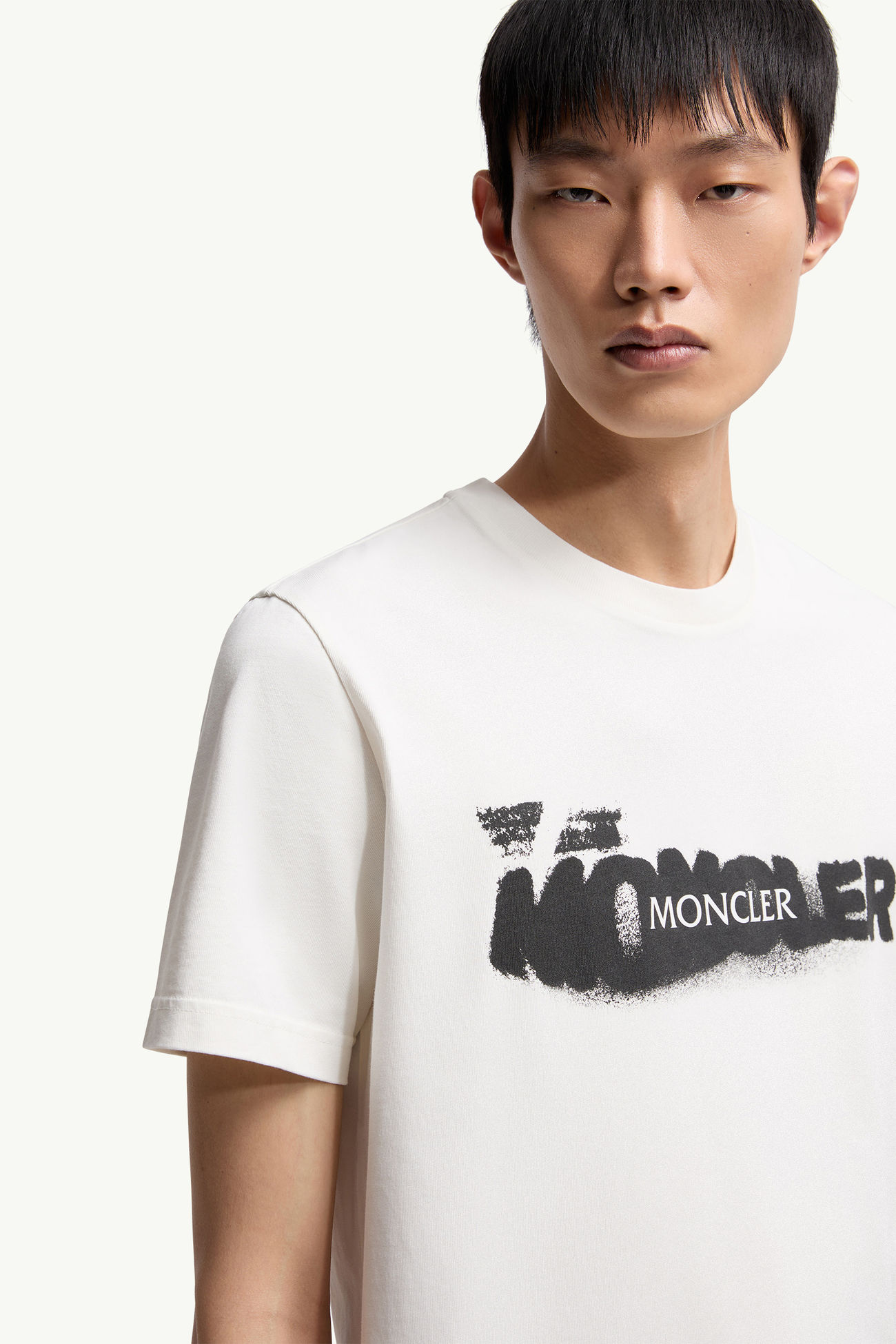 Graphic Logo Cotton T-Shirt メンズ ホワイト Moncler 5