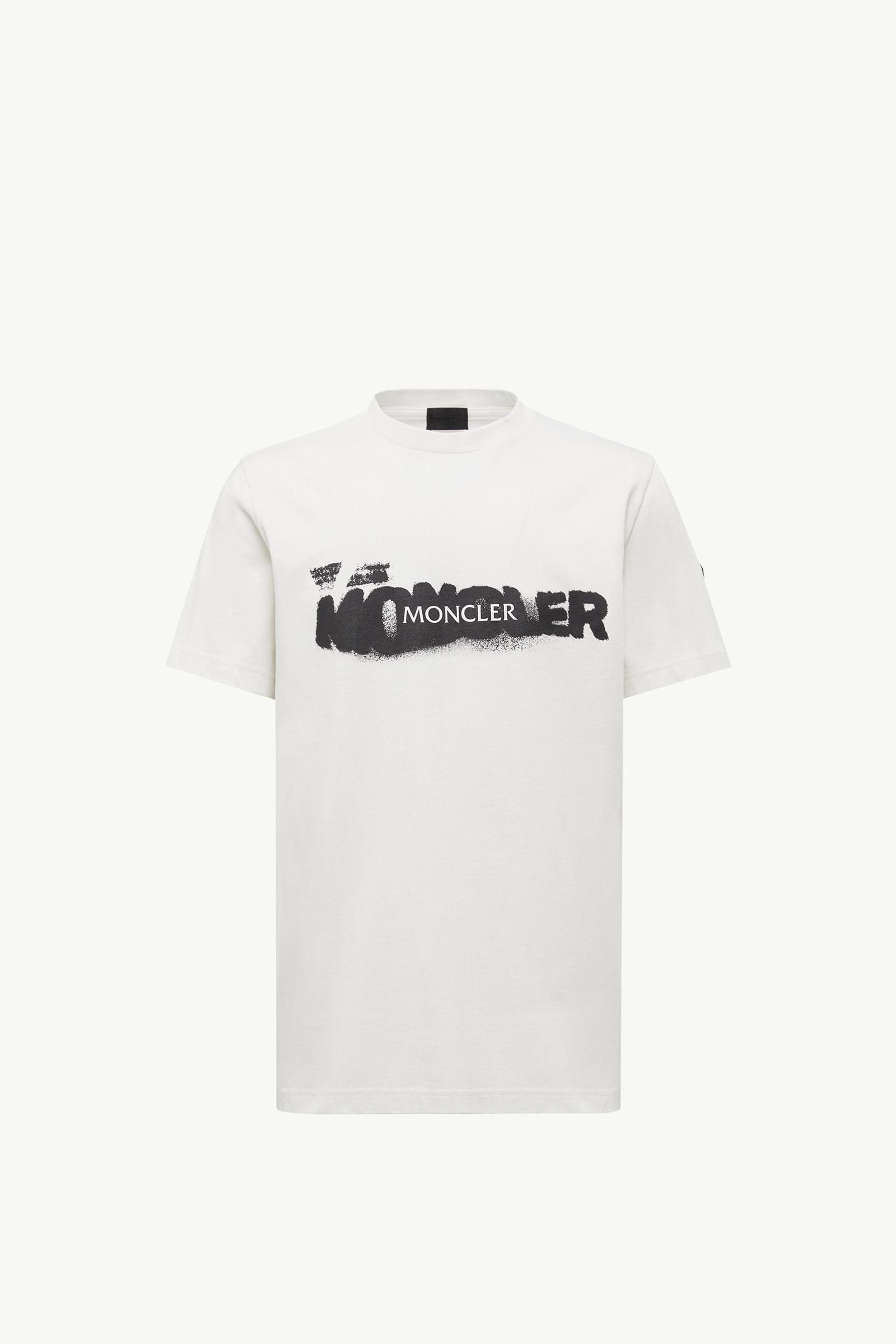 Graphic Logo Cotton T-Shirt メンズ ホワイト Moncler