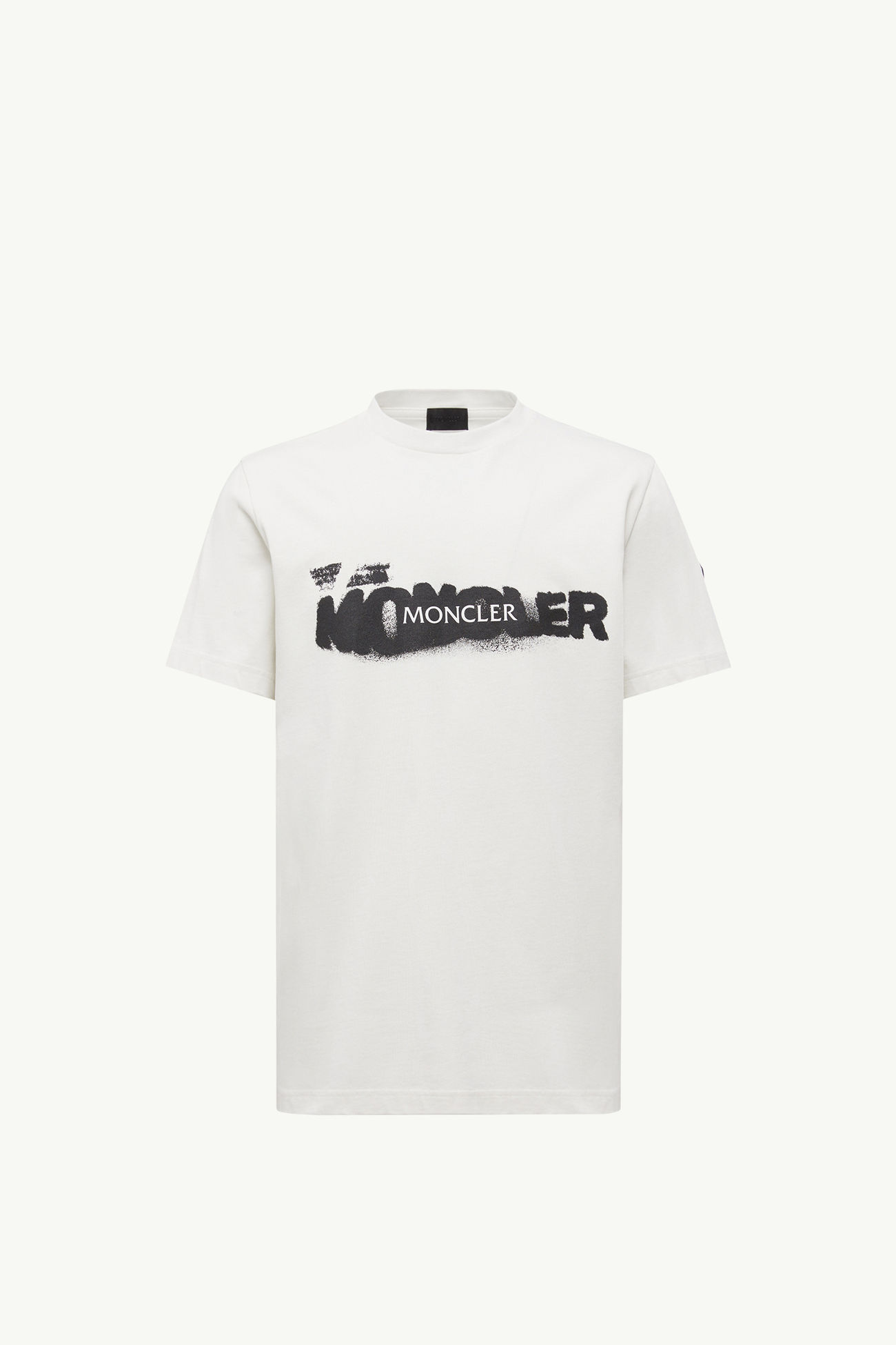Graphic Logo Cotton T-Shirt Men White Moncler 2