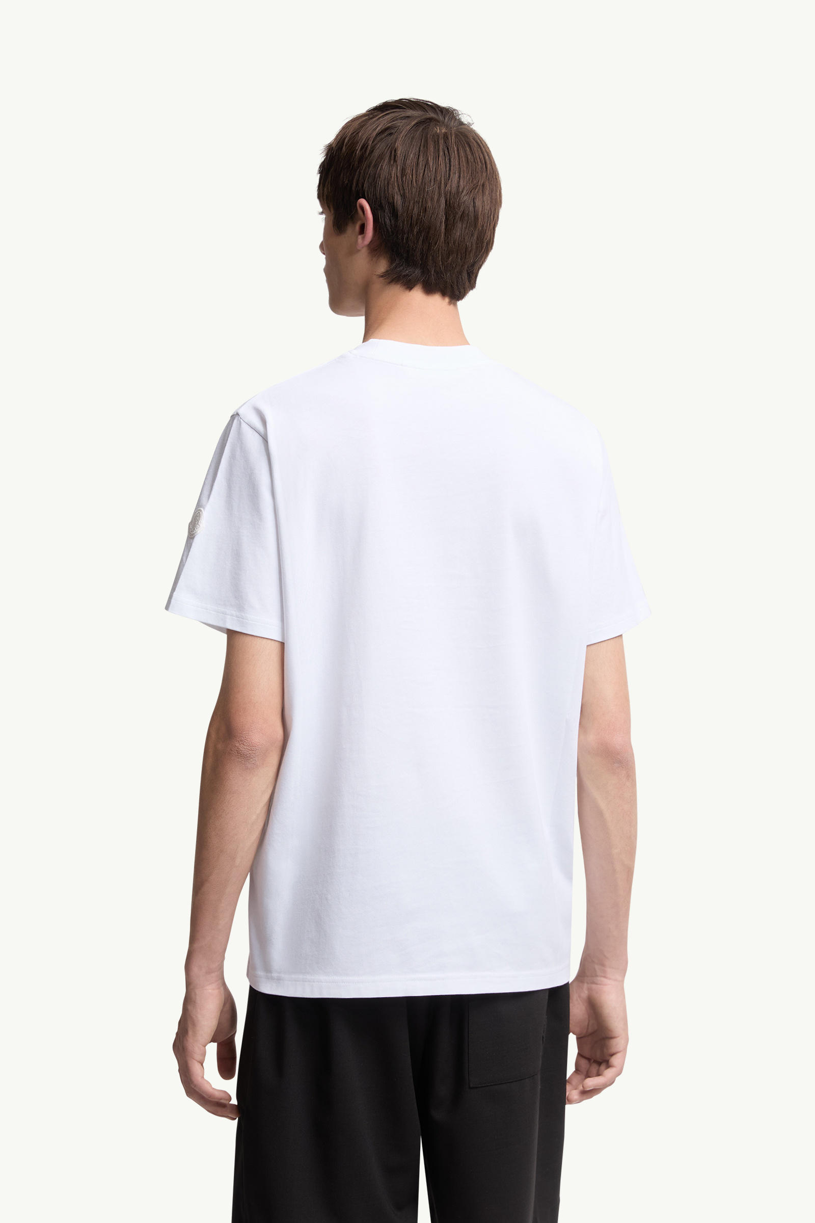 Logo Cotton T-Shirt Men White Moncler 4