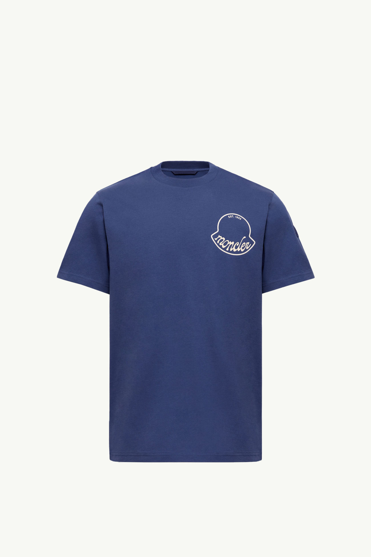 Camiseta de algodón con logotipo Hombre Azul oscuro Moncler 2