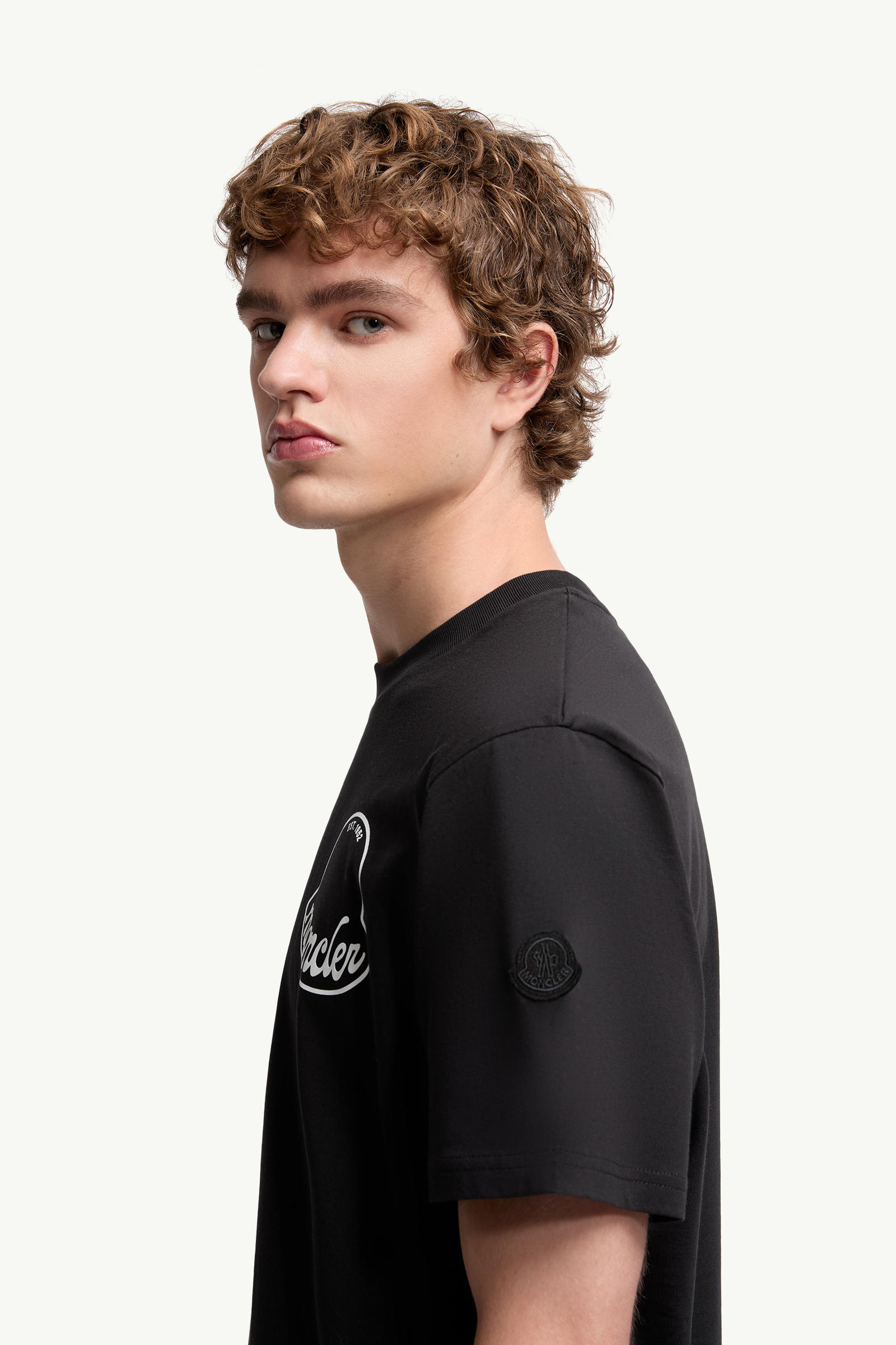 標誌棉質T恤 男士 黑色 Moncler 1