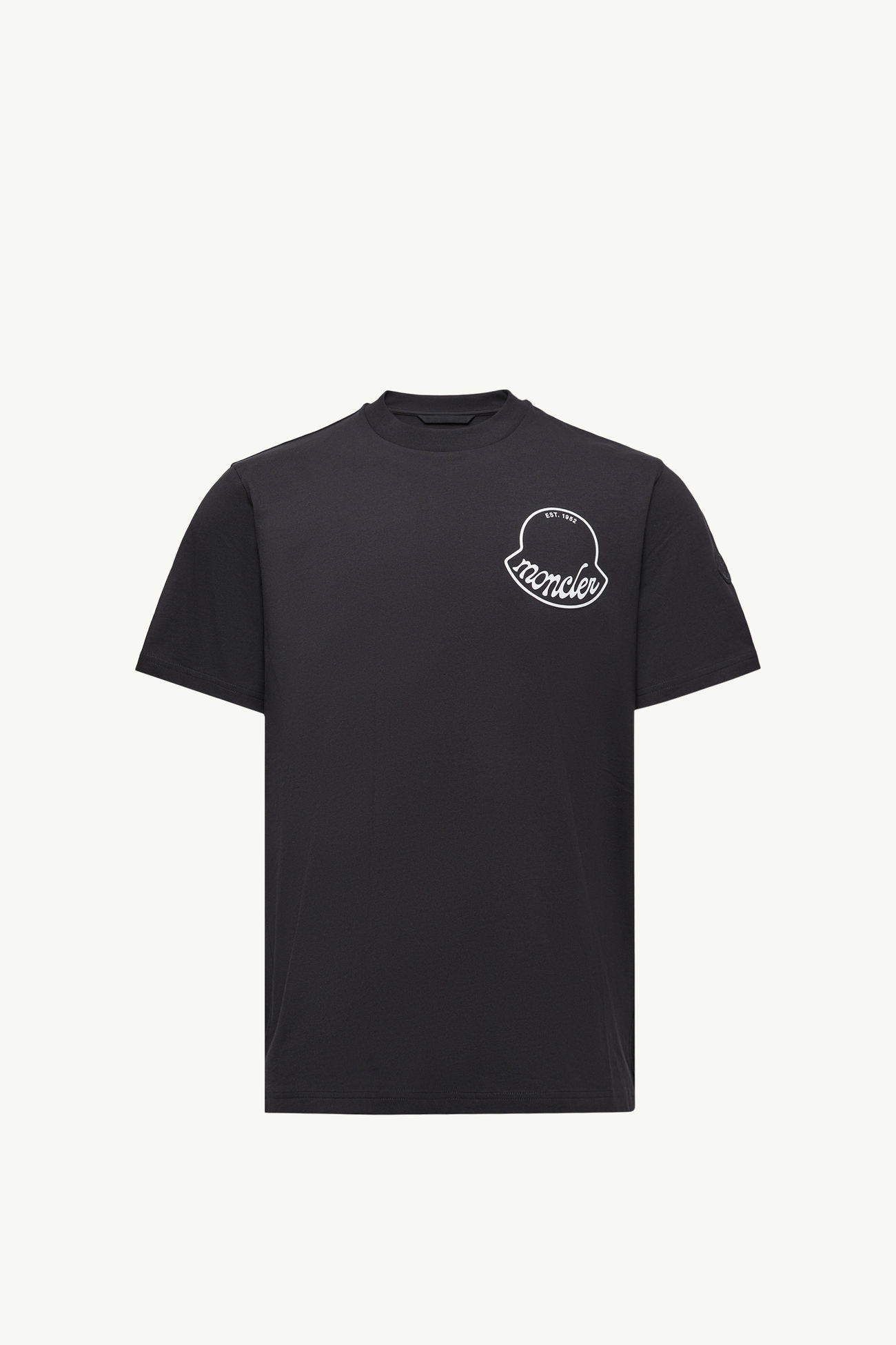 T-shirt logata in cotone Uomo Nero Moncler 2