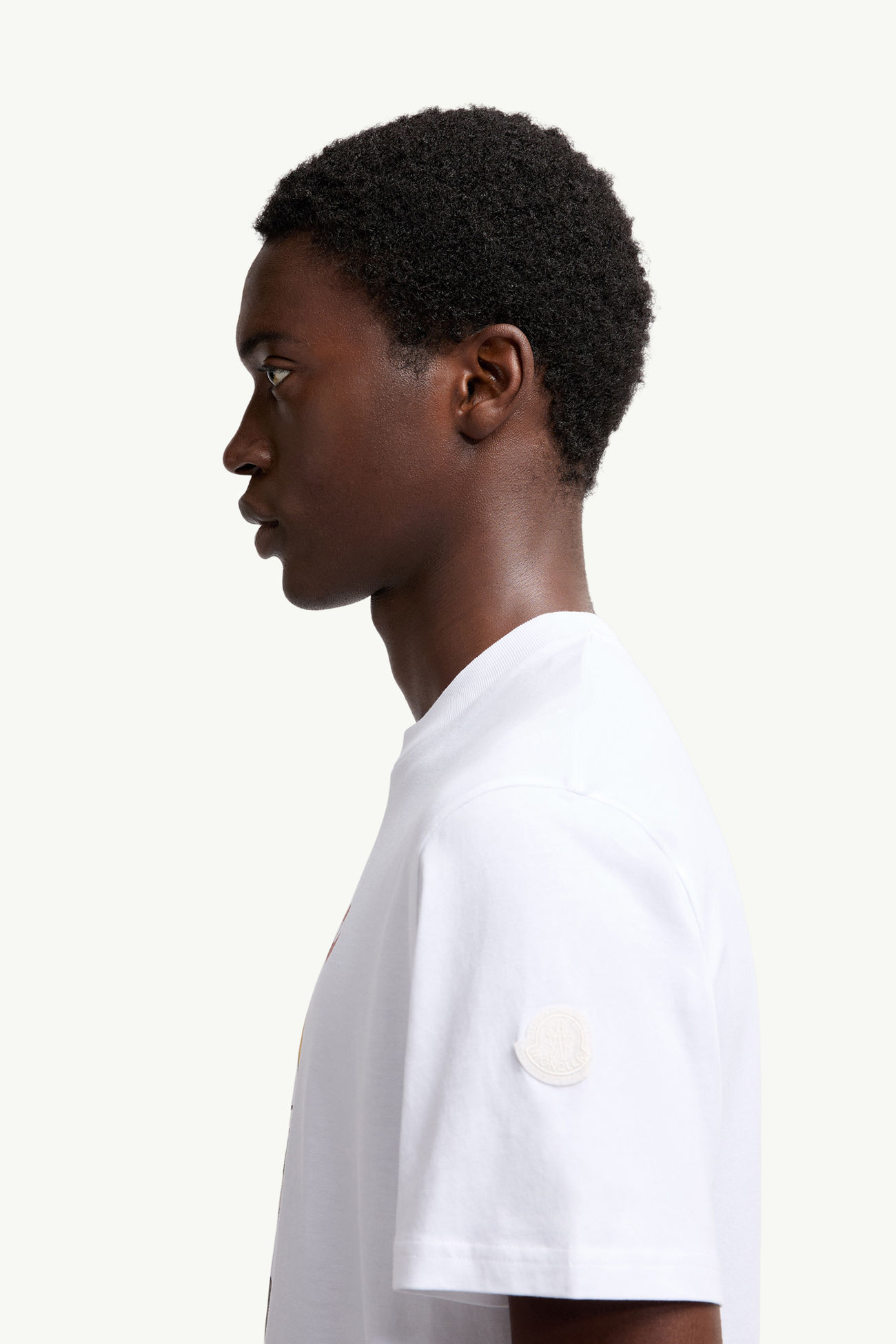 Camiseta de algodón con logotipo Mascot Hombre Blanco Moncler 1