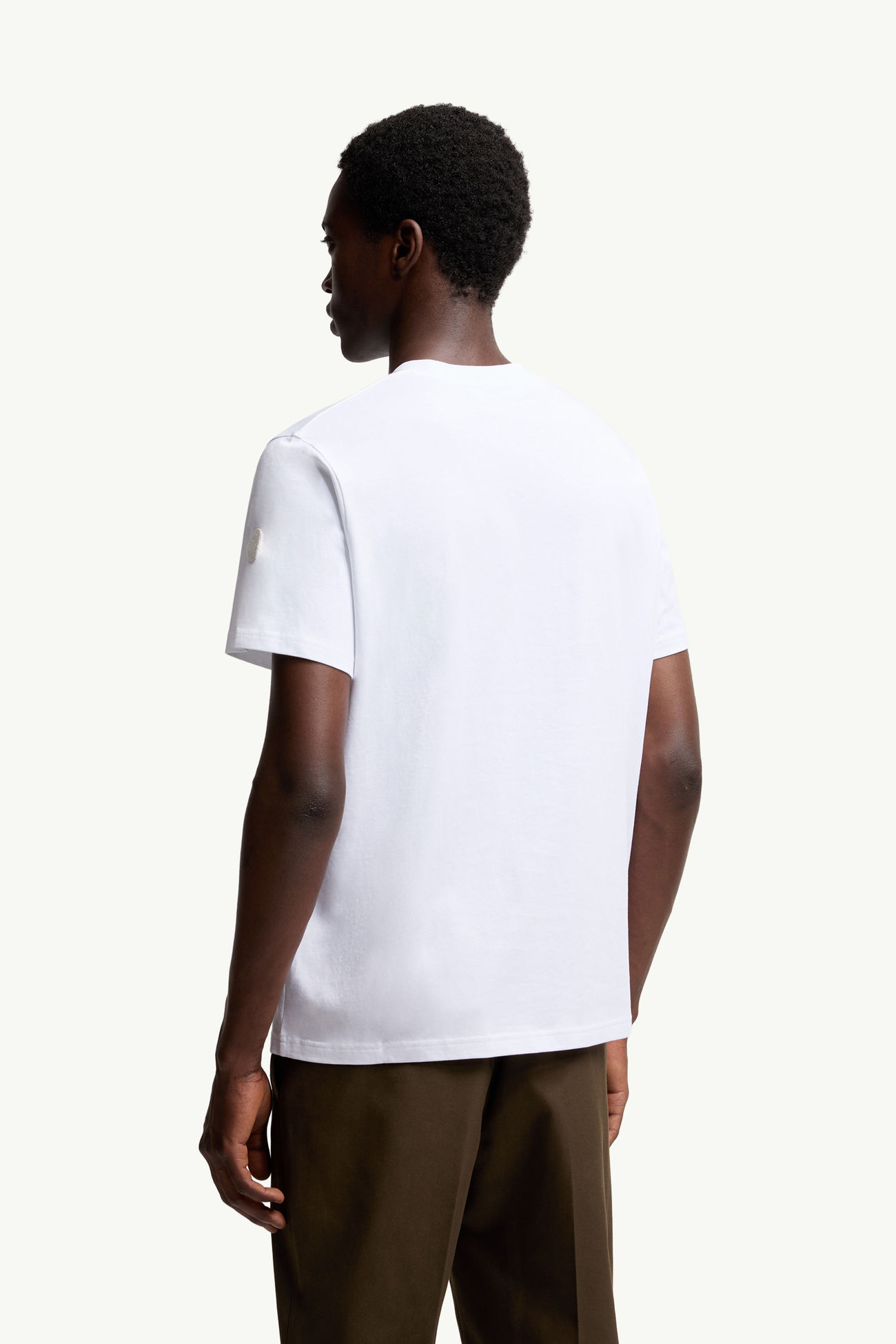 Camiseta de algodón con logotipo Mascot Hombre Blanco Moncler 4