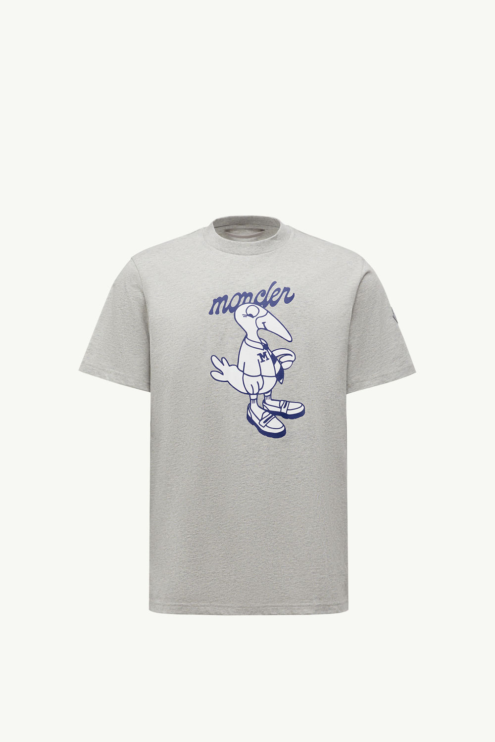 Mascot Logo Cotton T-Shirt Men Gray Moncler 2