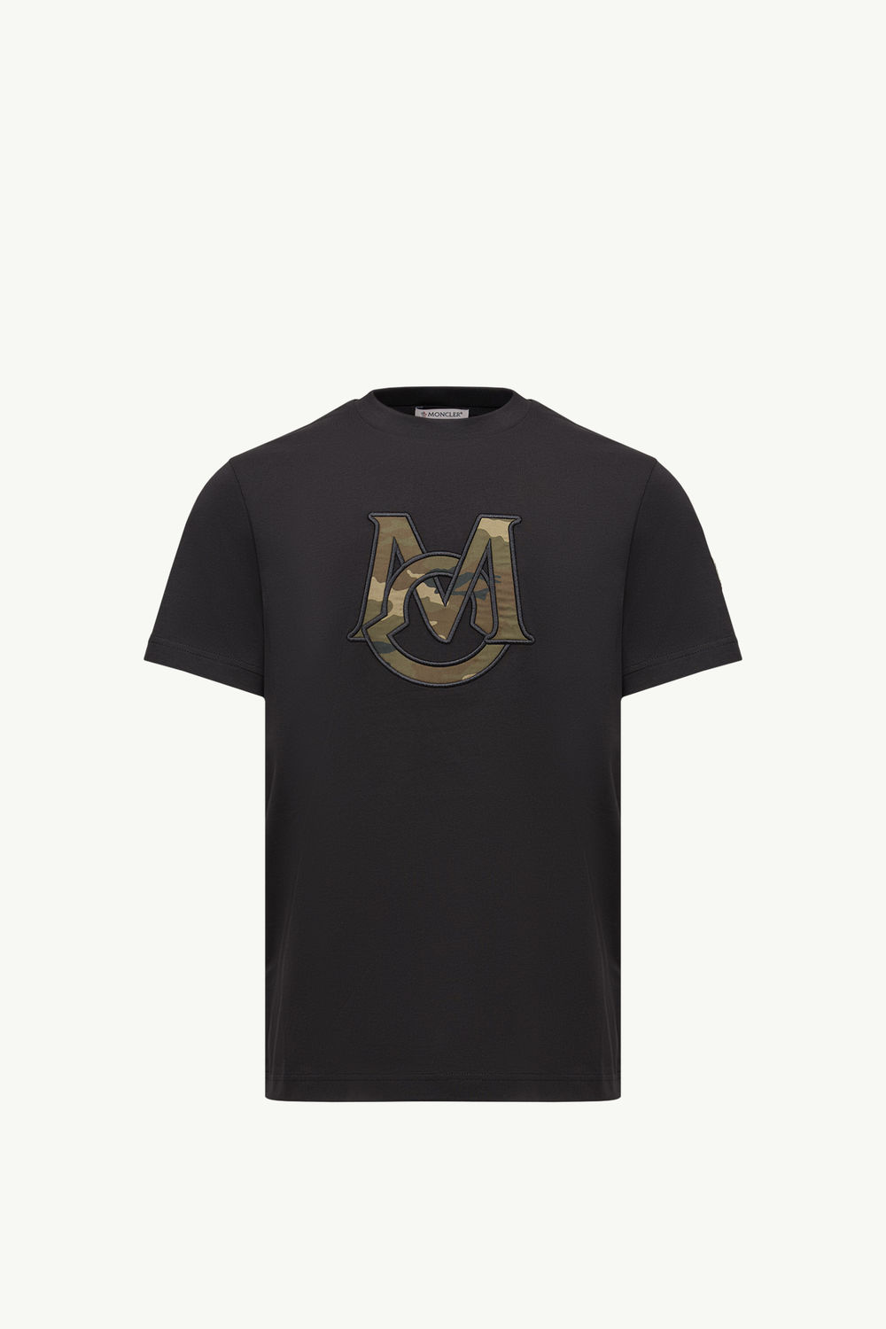Monogram Cotton T-Shirt Men Black Moncler 2