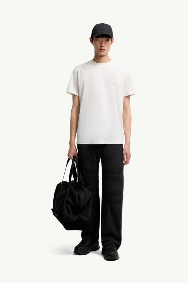 Three-Dimensional Logo Cotton T-Shirt Men White Moncler 0