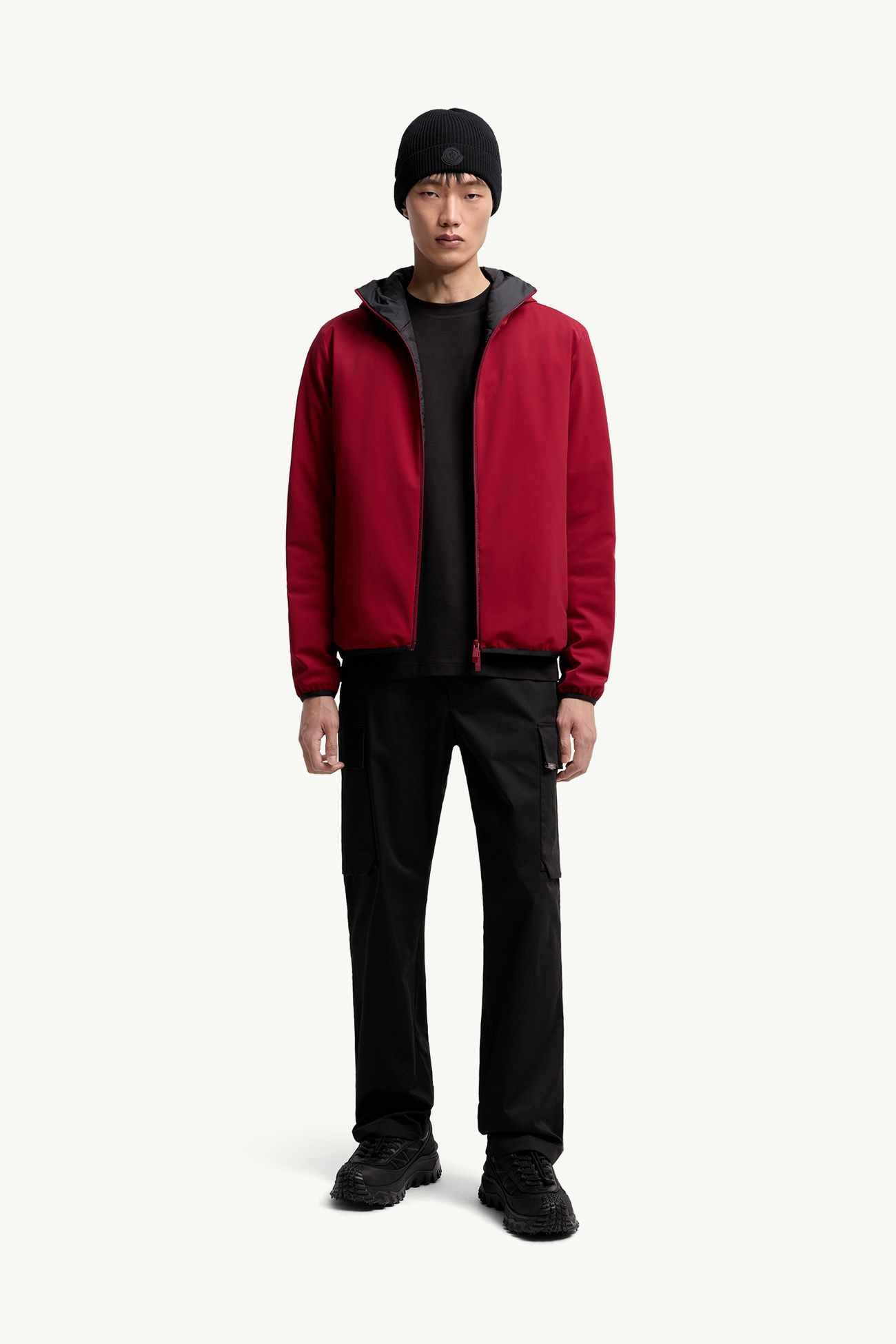 입체적인 로고 코튼 티셔츠 남성 블랙 Moncler 0