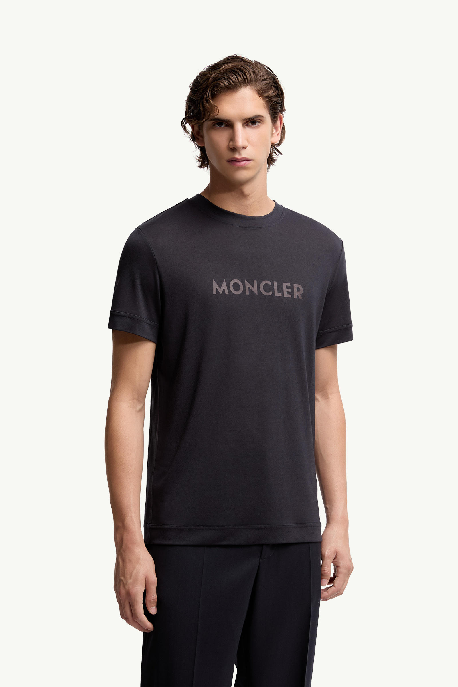 Logo T-Shirt Men Navy Blue Moncler 3