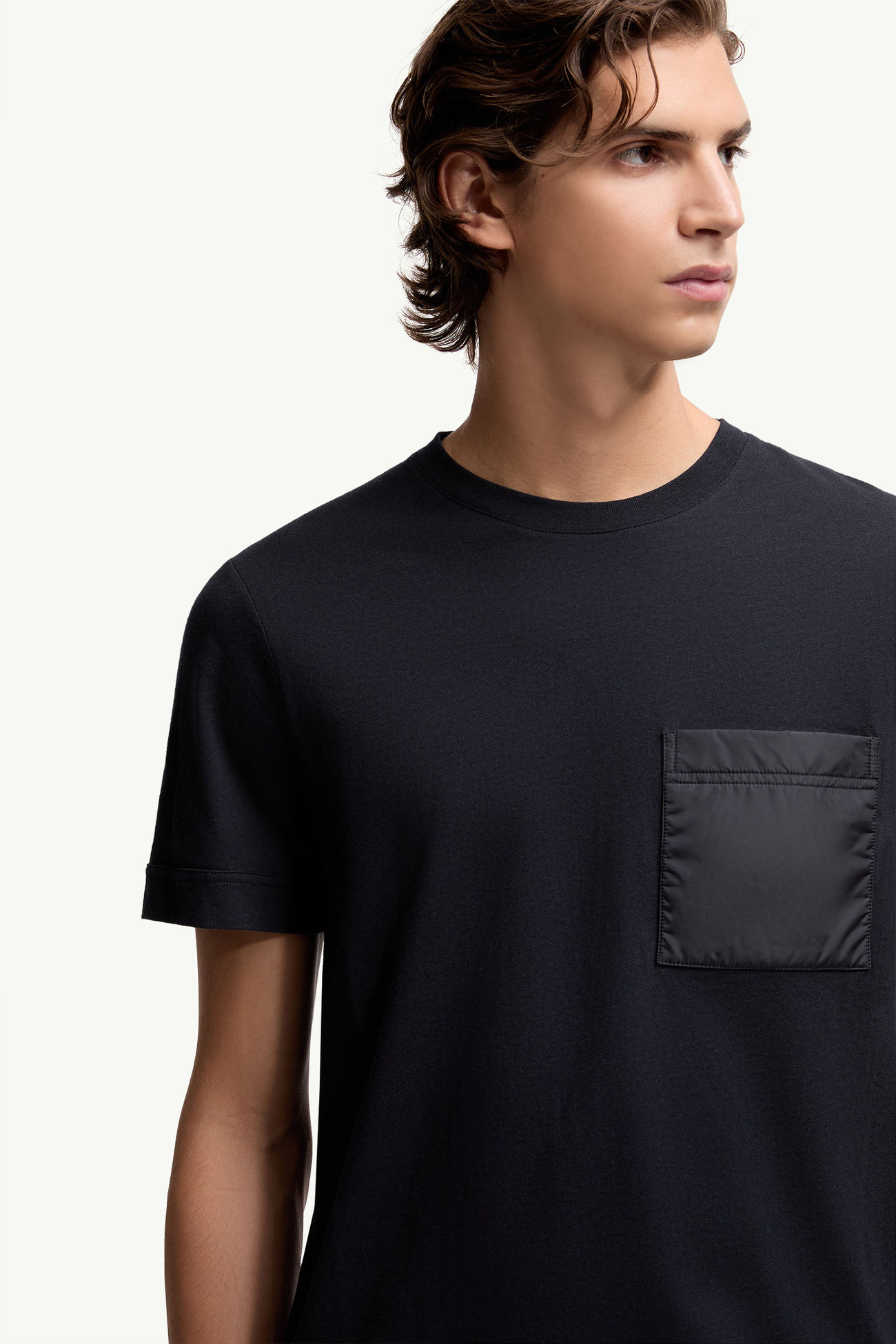 Camiseta de algodón y cachemira Hombre Azul marino Moncler 5