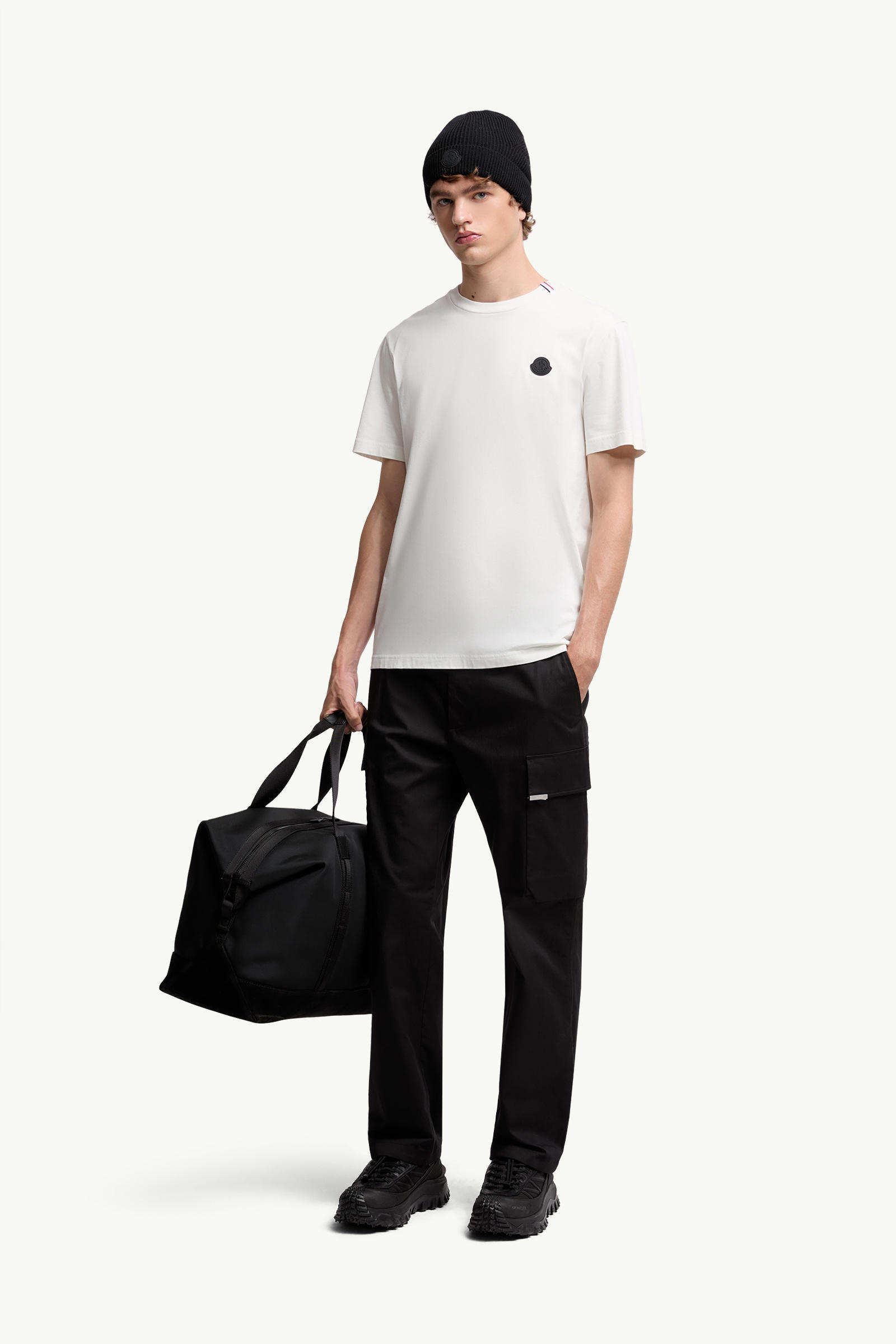 Cotton T-Shirt Men White Moncler 0