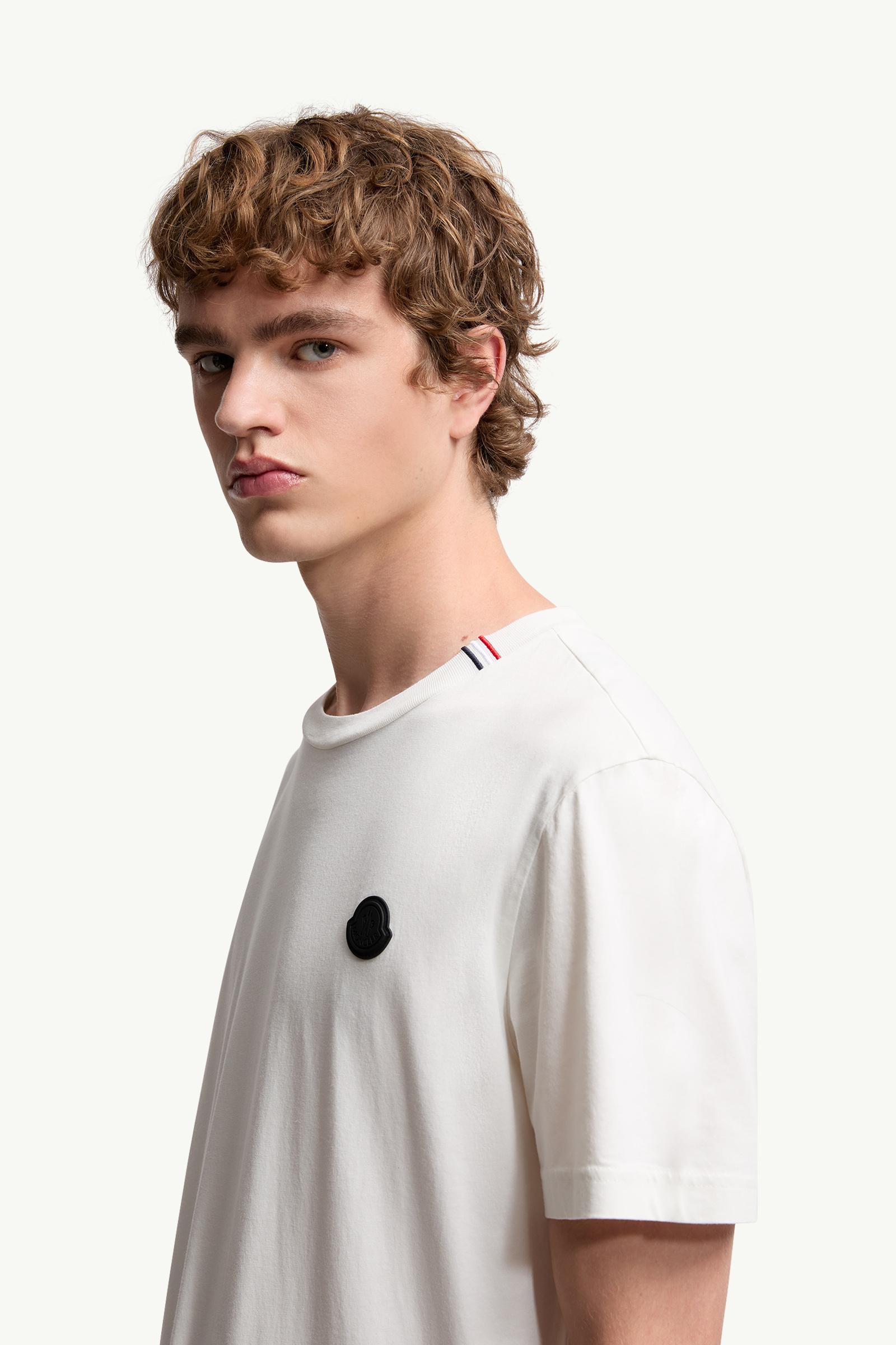 Cotton T-Shirt Men White Moncler 1