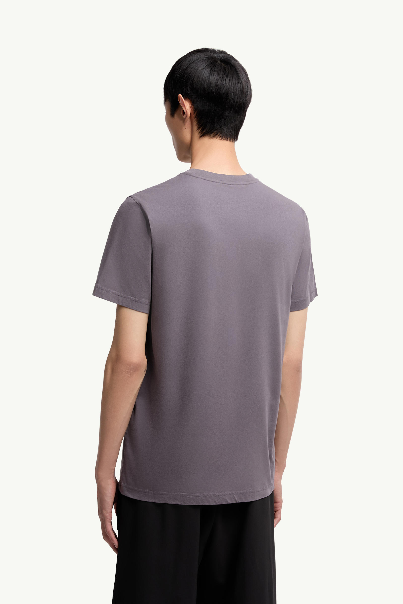 Cotton T-Shirt Men Dark Gray Moncler 4