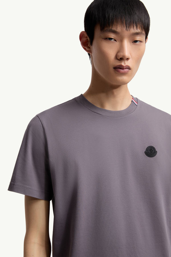 Cotton T-Shirt Men Dark Gray Moncler 5