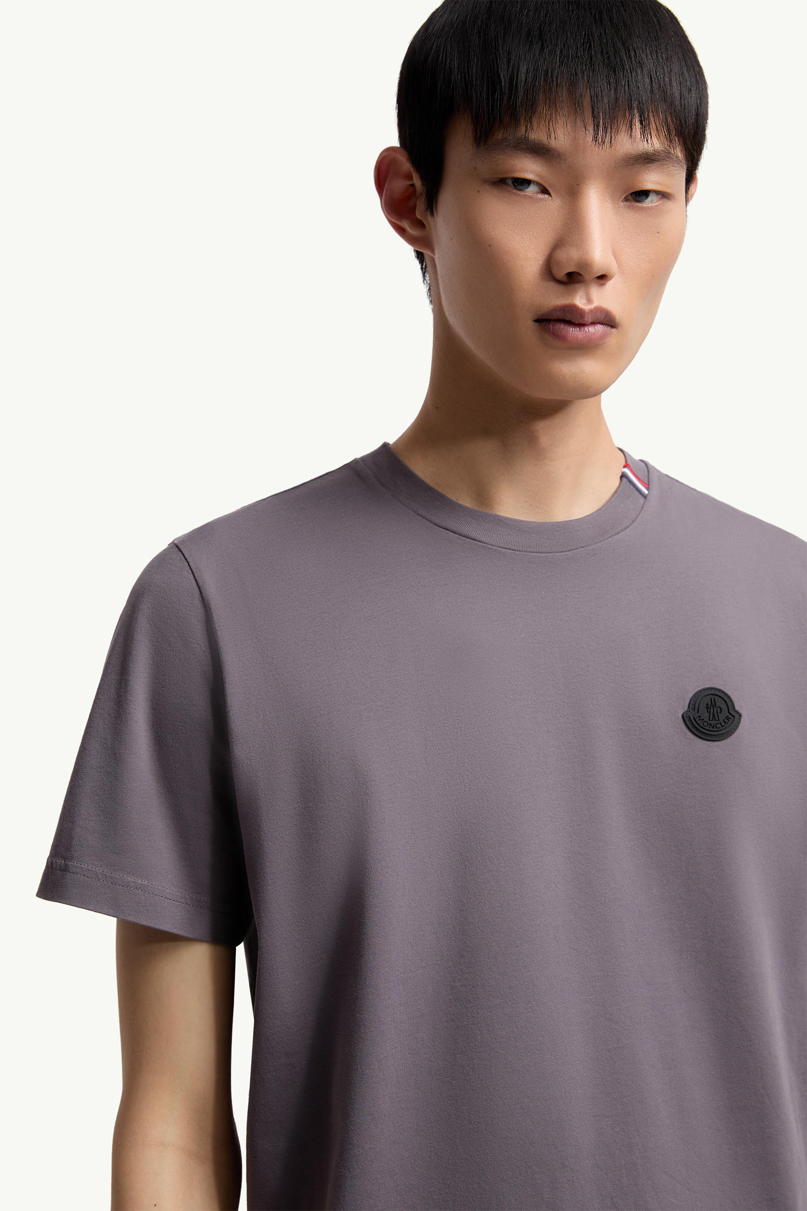 Cotton T-Shirt Men Dark Gray Moncler 5