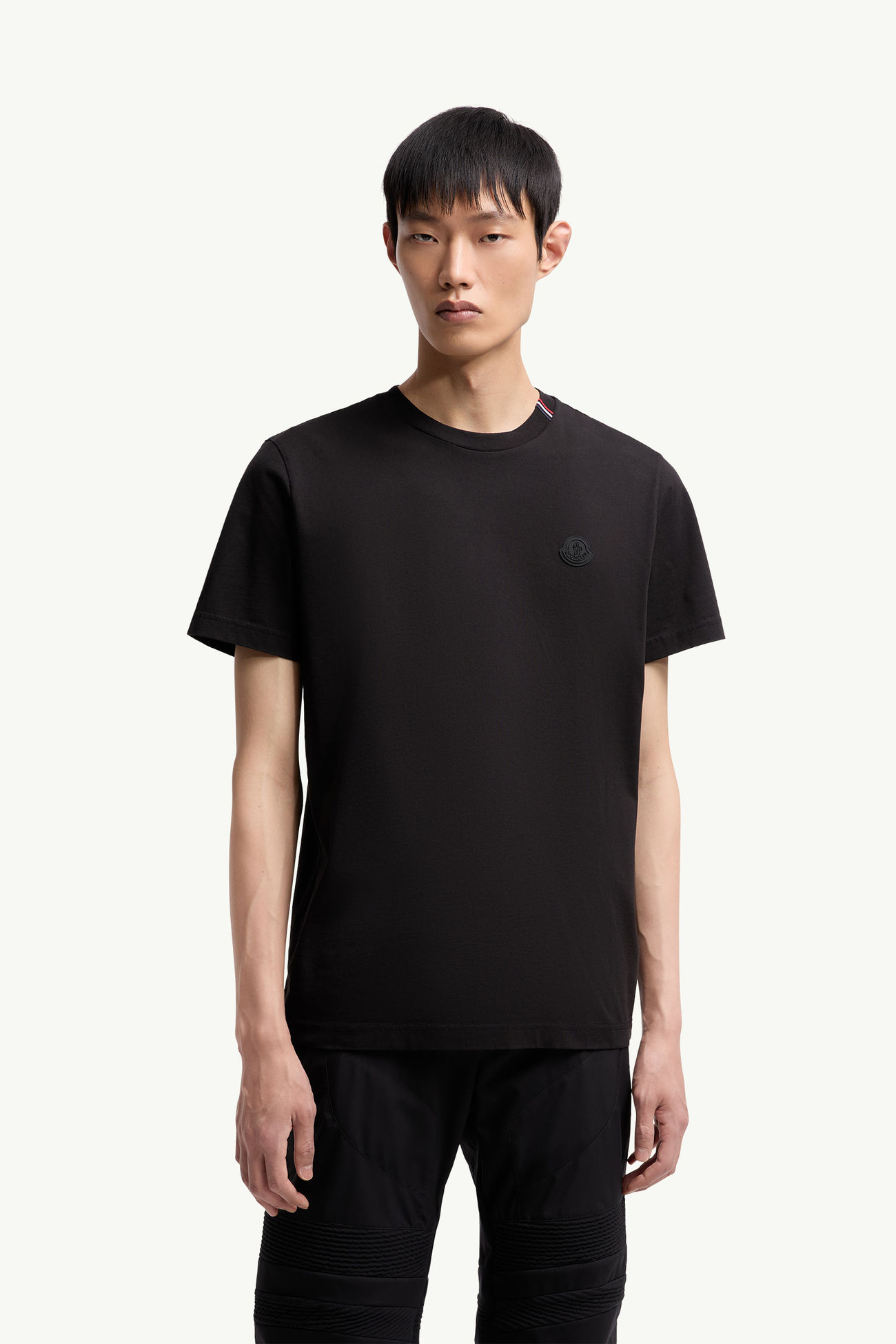T-shirt en coton Hommes Noir Moncler 3