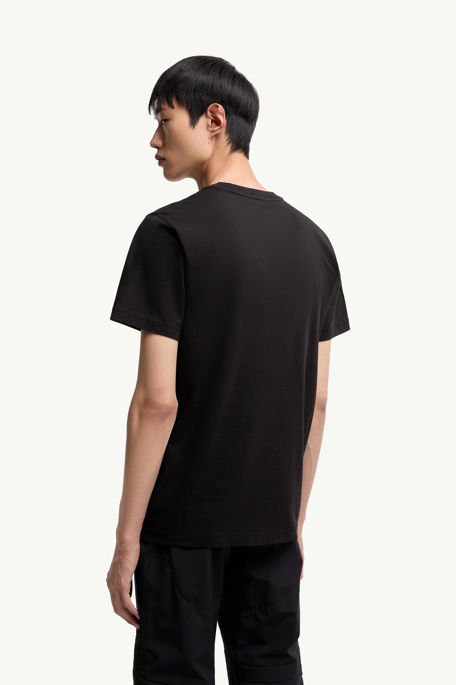 Cotton T-Shirt Men Black Moncler 4