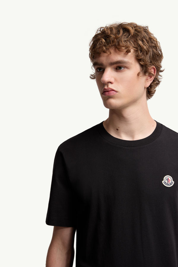 T-shirts en coton à logo (lot de 3) Hommes Noir Moncler 5