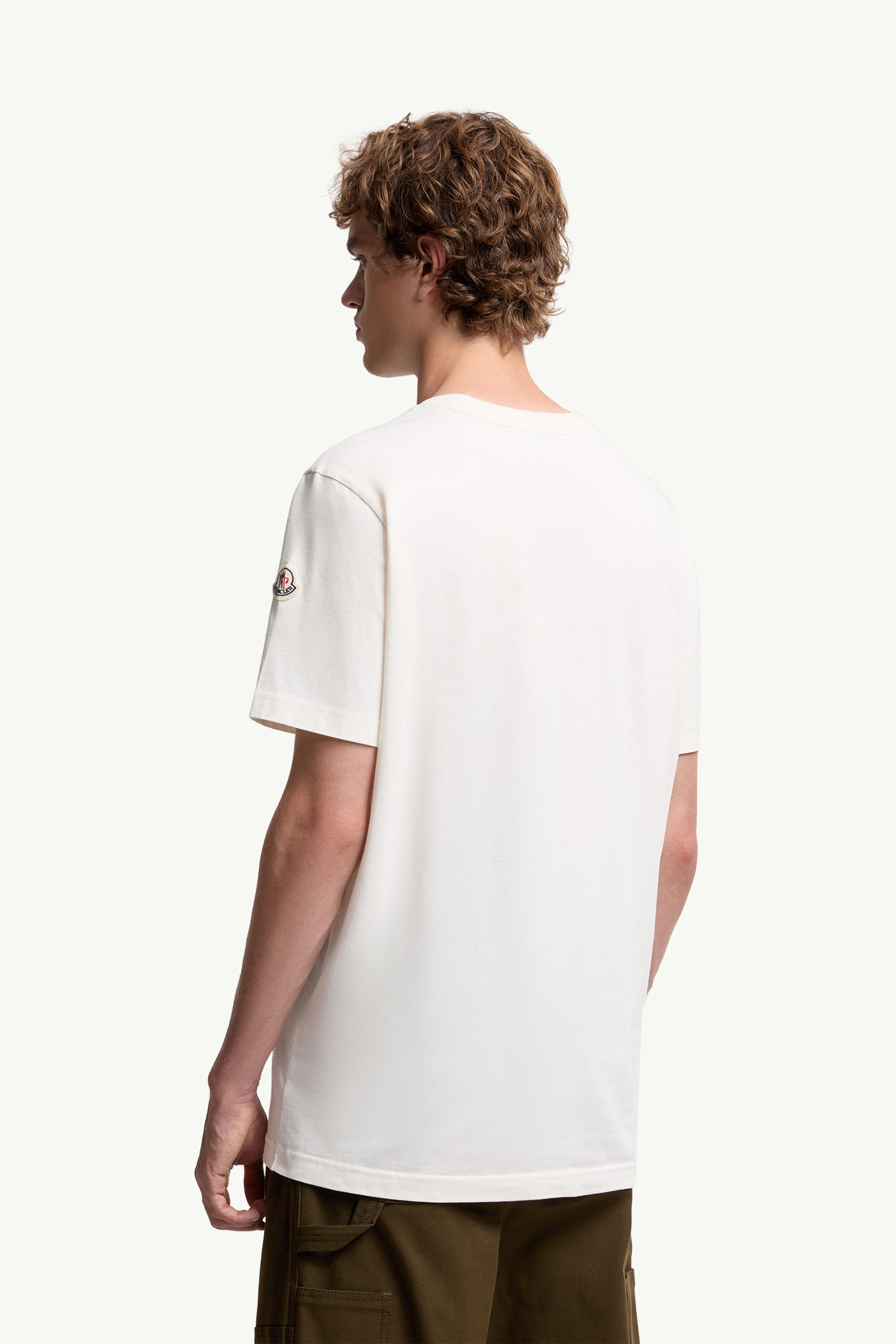 Monogram Cotton T-Shirt Men White Moncler 4