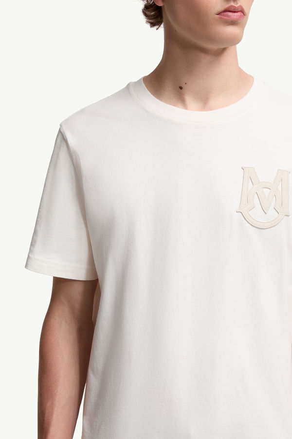Monogram Cotton T-Shirt Men White Moncler 5