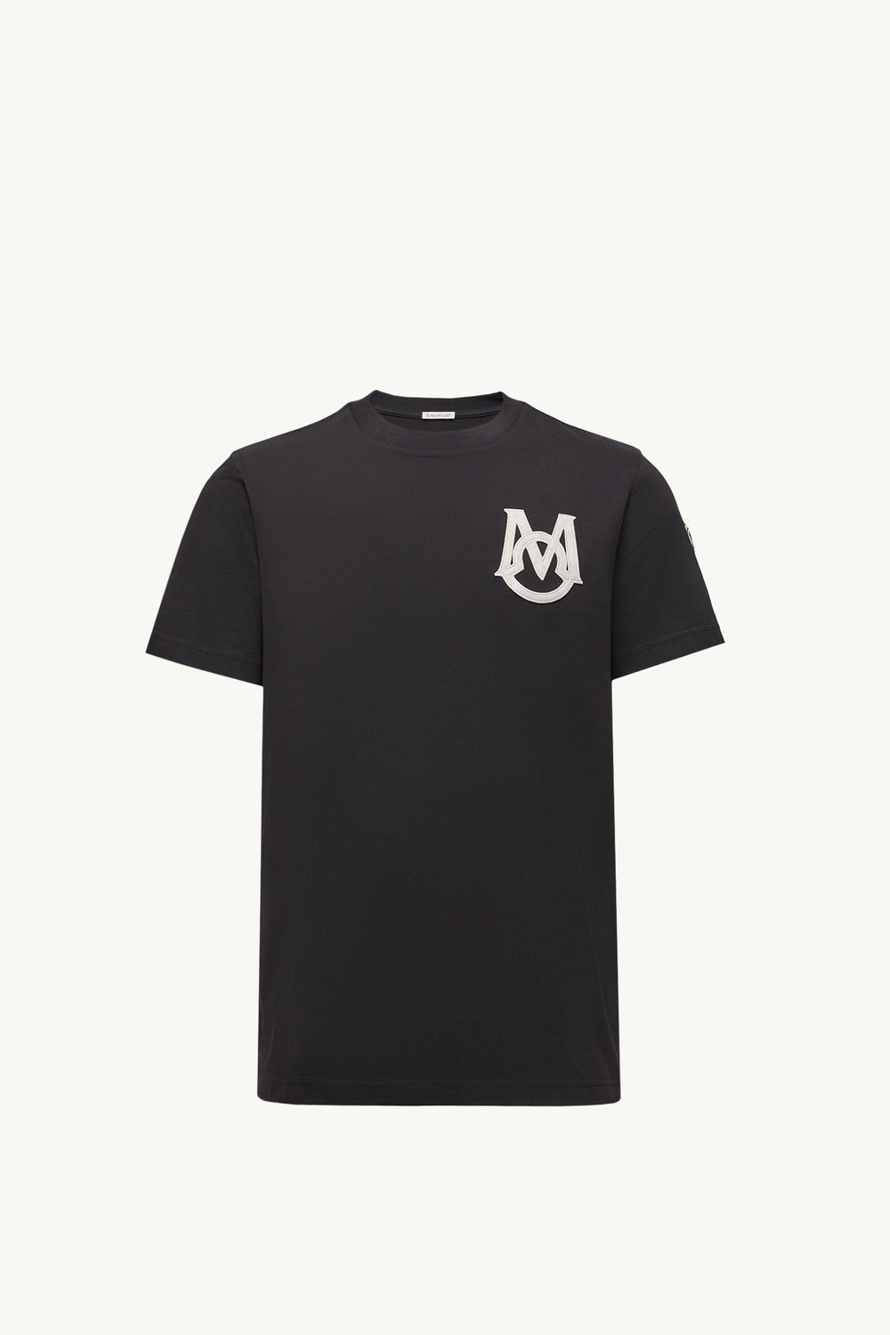 T-shirt in cotone con monogramma Uomo Nero Moncler 2