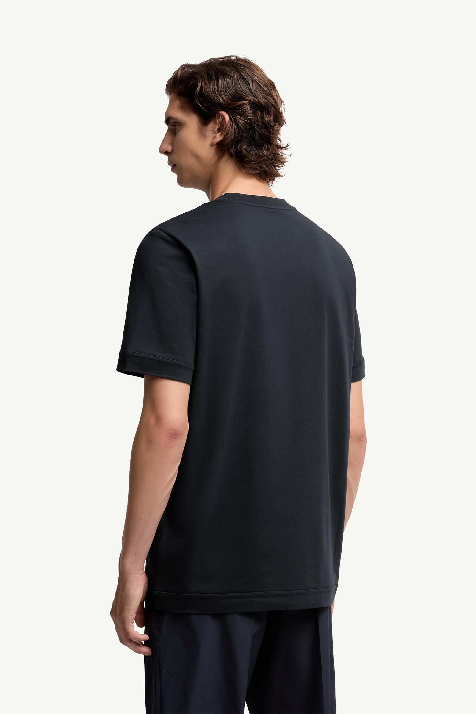 モンクレール Tシャツ Mサイズ ブラック ネイビー ハイビスカス 