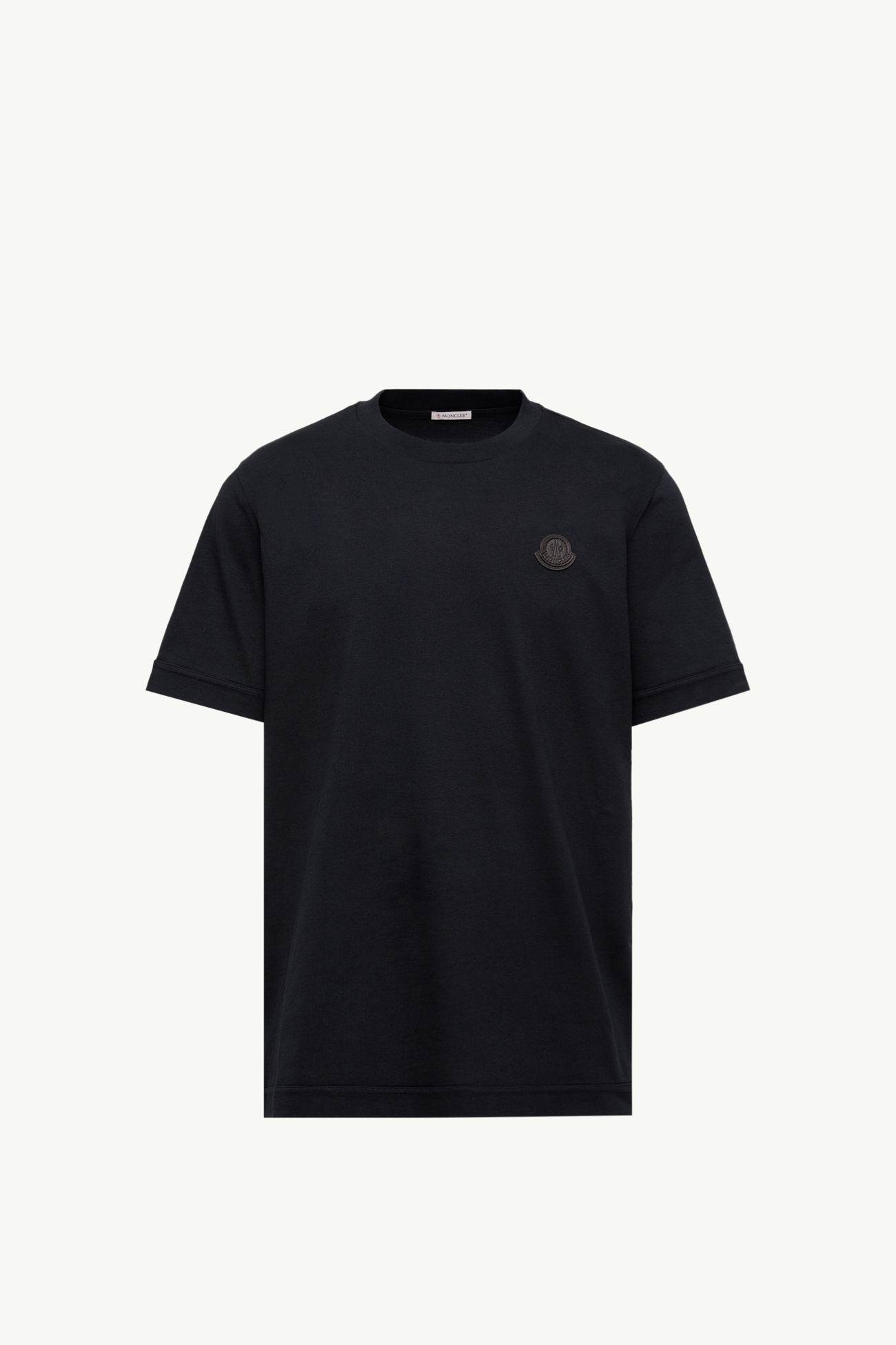 T-shirt in cotone con patch logato Uomo Blu Navy Moncler 2
