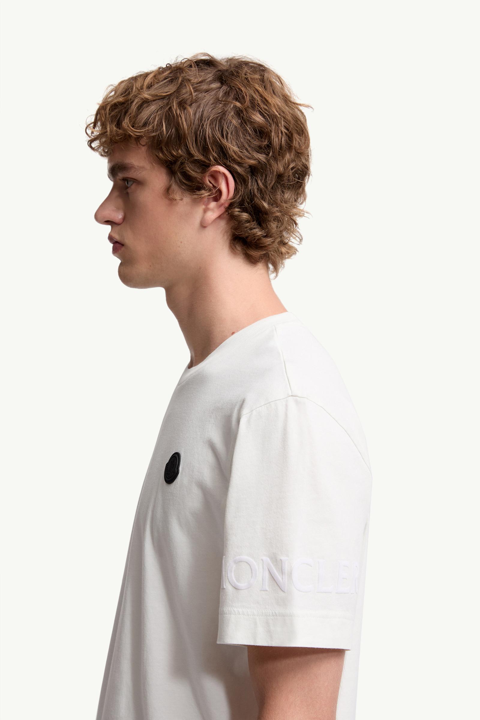 T-Shirt aus Baumwolle mit Logo Herren Weiß Moncler 1