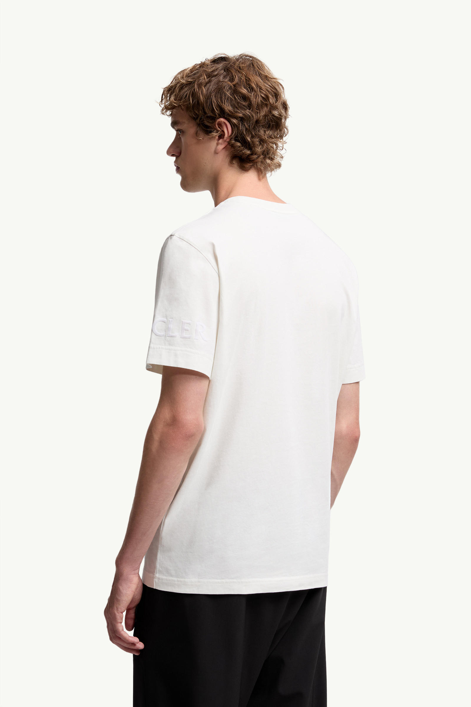 T-Shirt aus Baumwolle mit Logo Herren Weiß Moncler 4