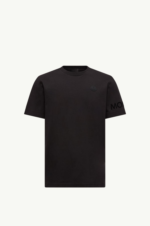 Logo Cotton T-Shirt Men Black Moncler 2